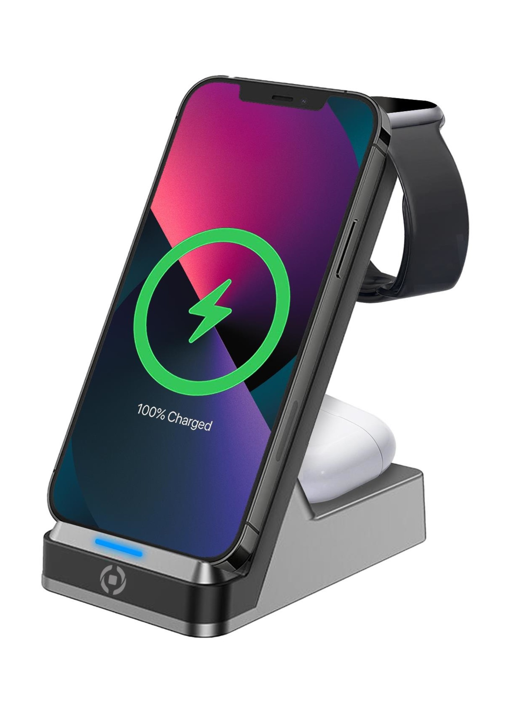 Celly Wireless Charger - WLSTAND3IN1 - Wireless Fast Charger 15W