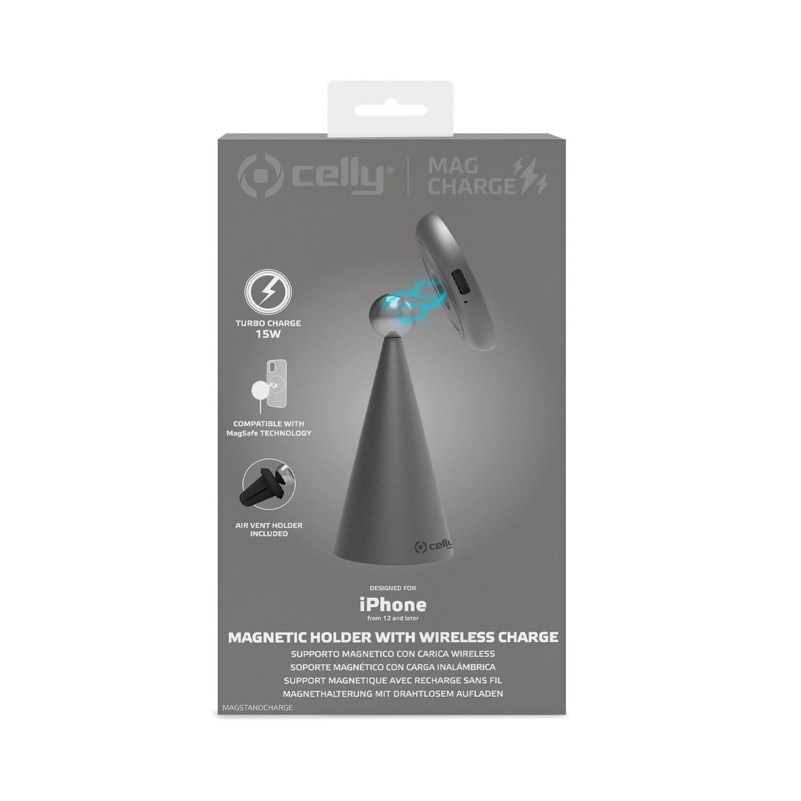 Celly Draadloze oplader - MAGSTANDCHARGE - MagSafe draadloze oplader