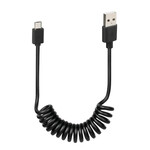 Optiline Krulkabel Usb > Micro Usb - 100 cm - Zwart | 38700