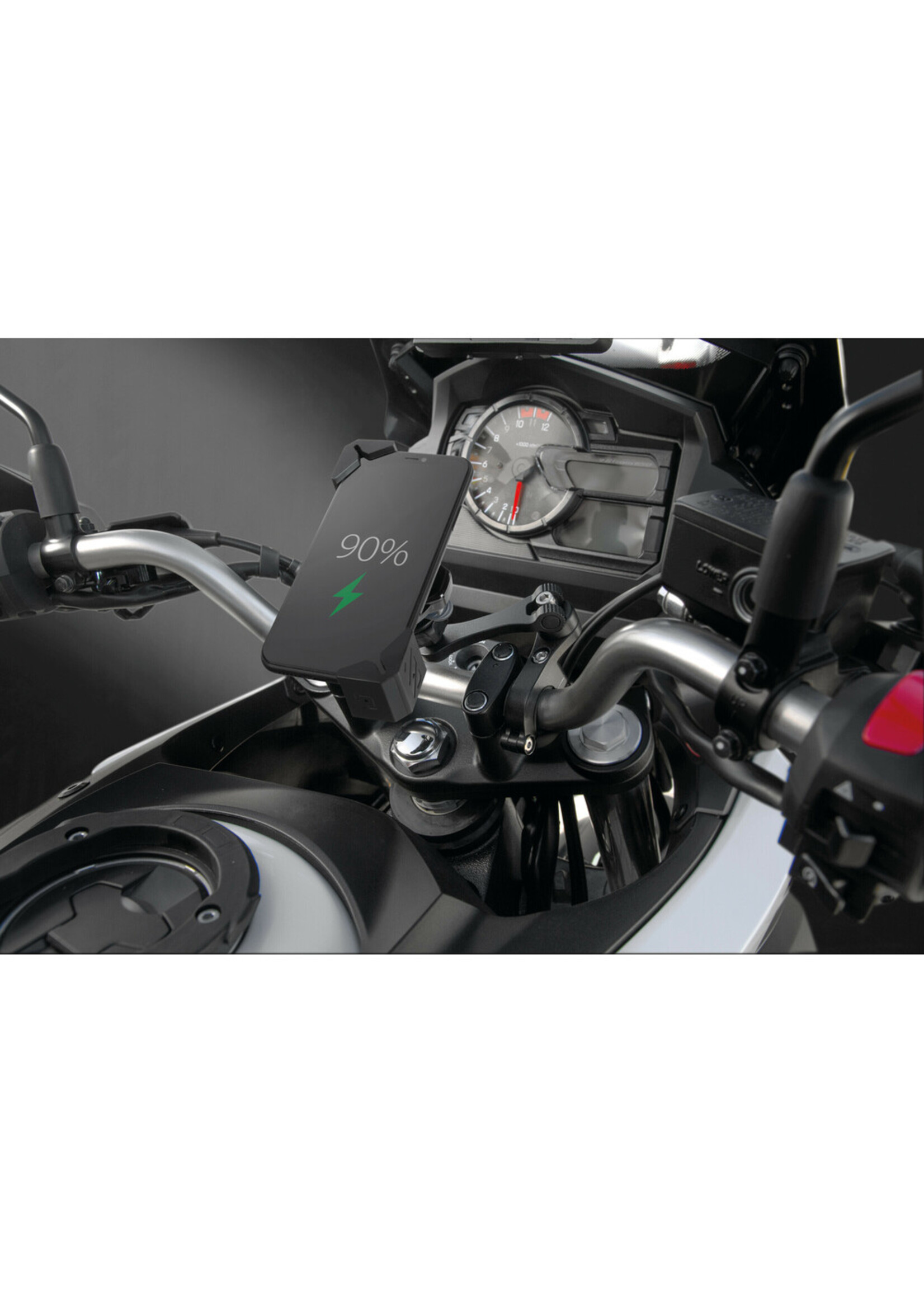 Optiline Chroma Wireless, heavy-duty universele smartphonehouder met draadloos opladen