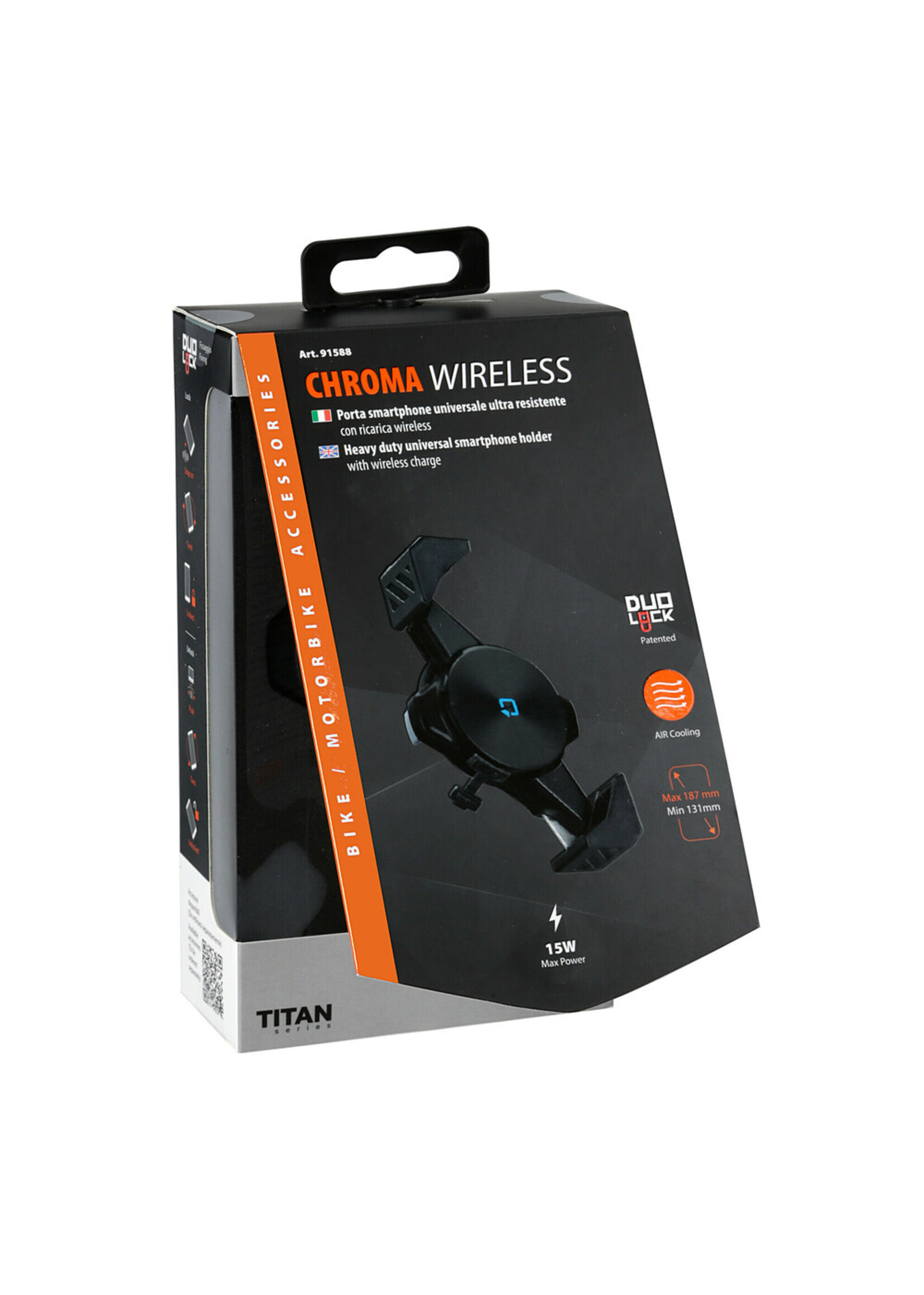 Optiline Chroma Wireless, heavy-duty universele smartphonehouder met draadloos opladen