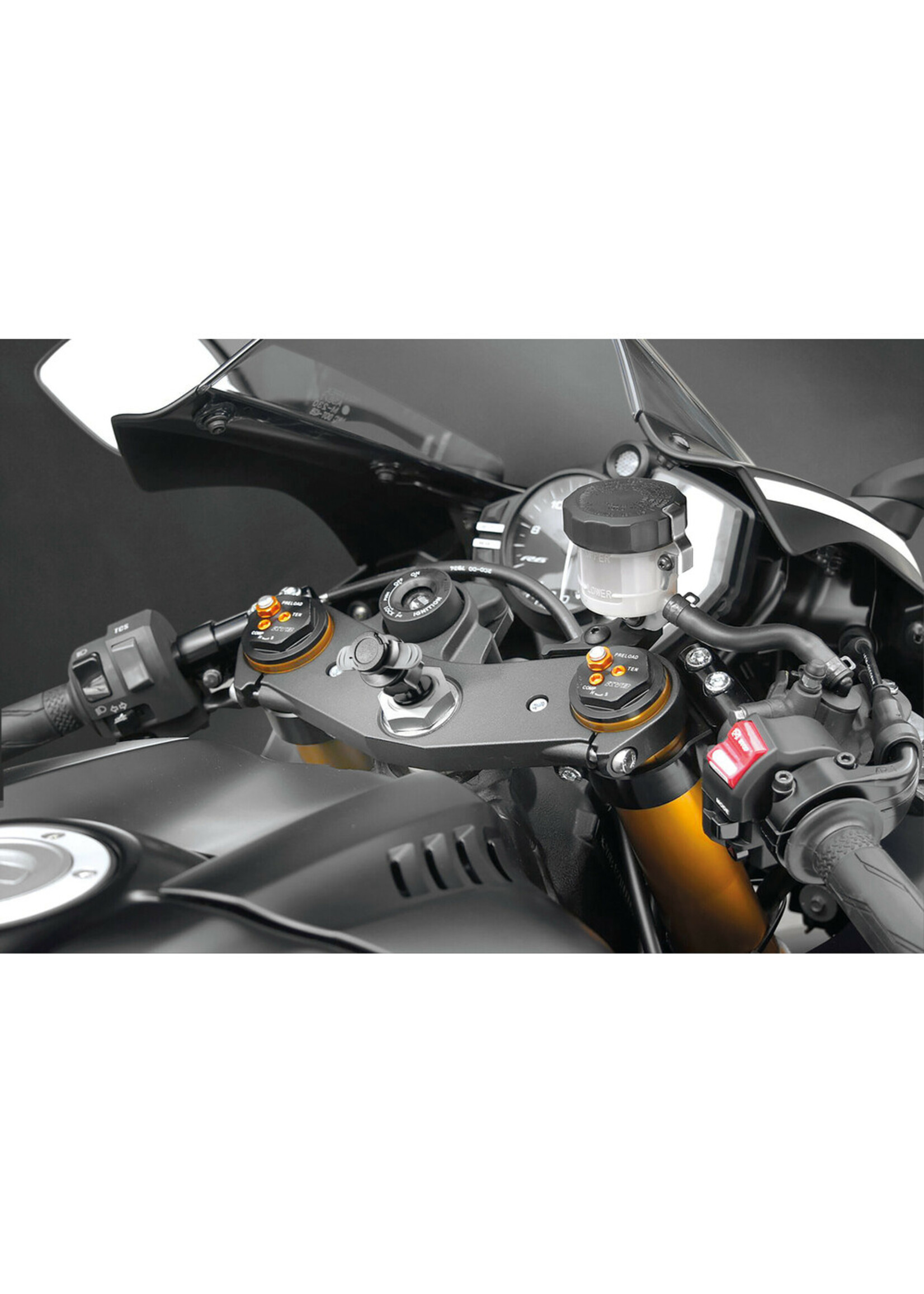 Optiline Titan stuurpen, voorvorkbevestiging voor motorfietsen