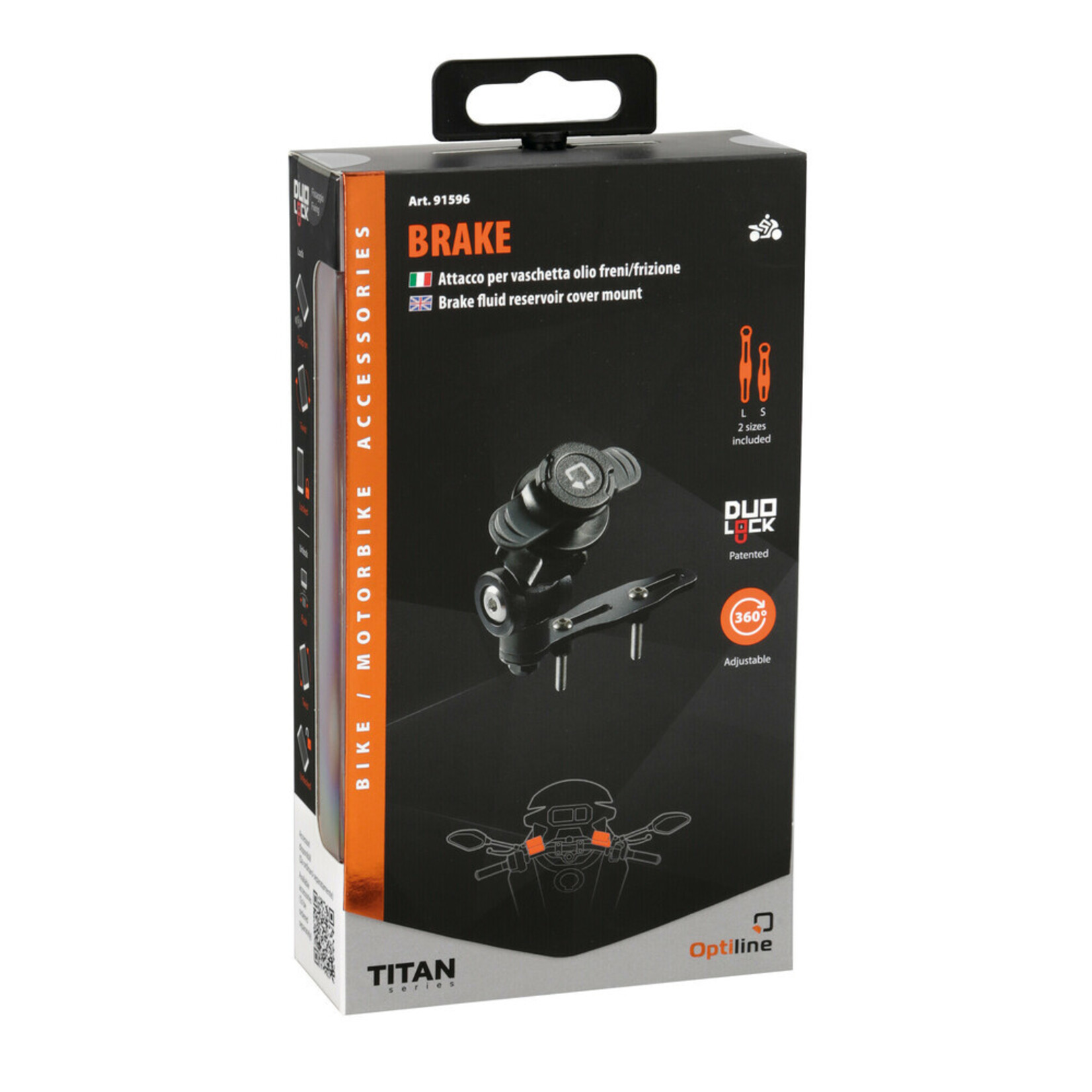Optiline Titan Brake, brake fluid reservoir cover mount