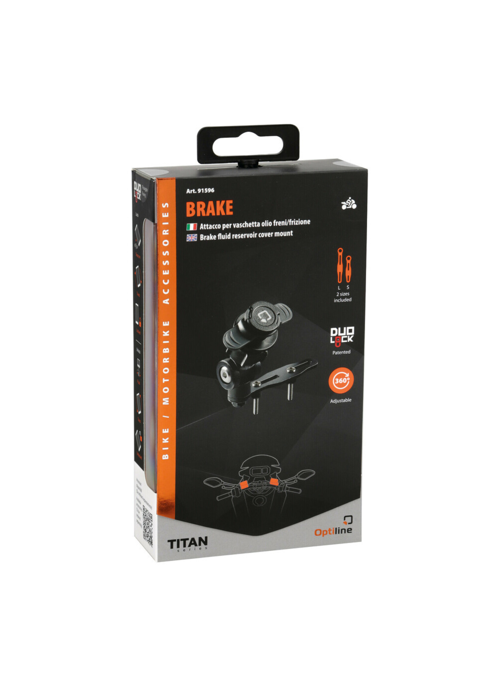 Optiline Titan Brake, brake fluid reservoir cover mount