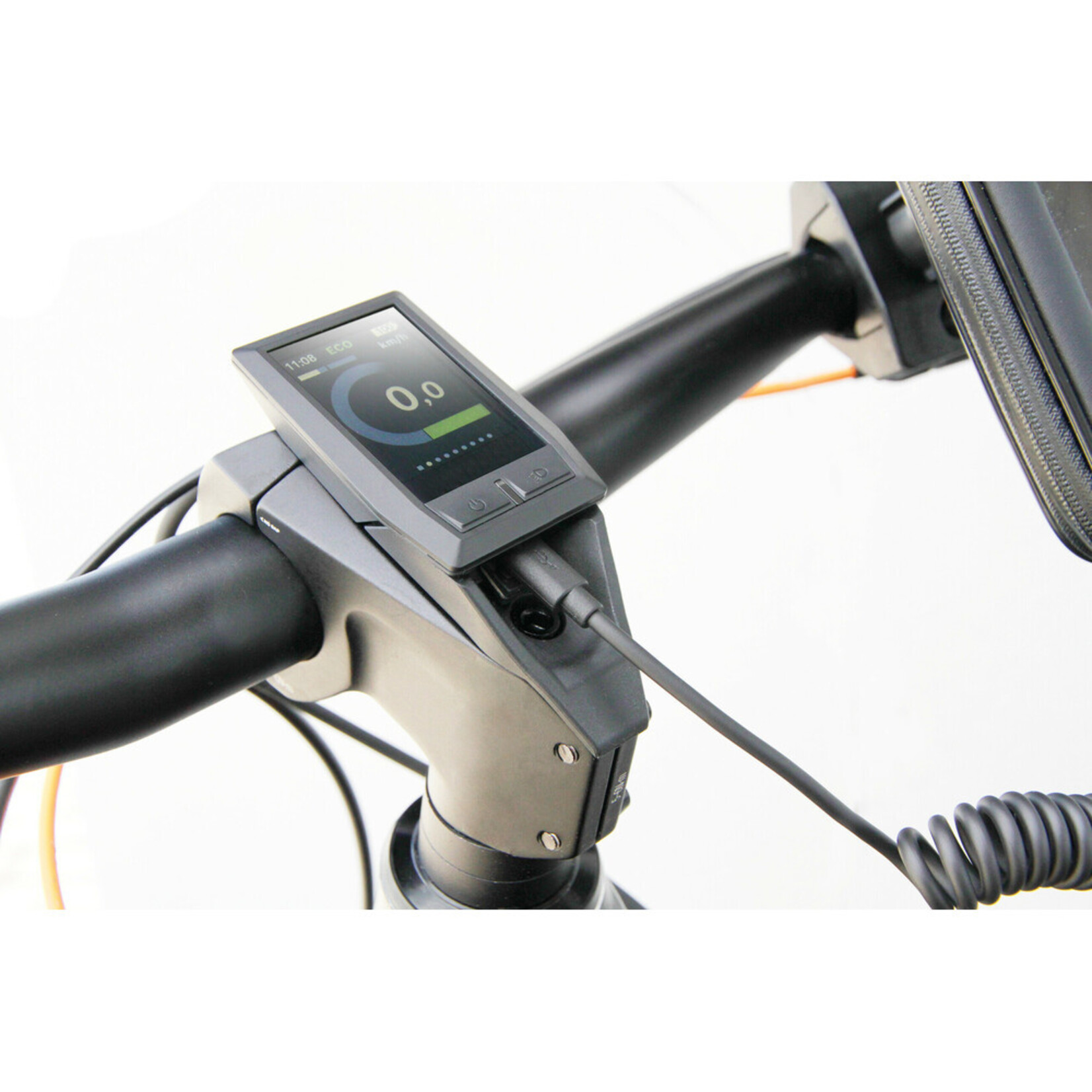 Optiline Spring cable for Ebike, Micro Usb > Type C