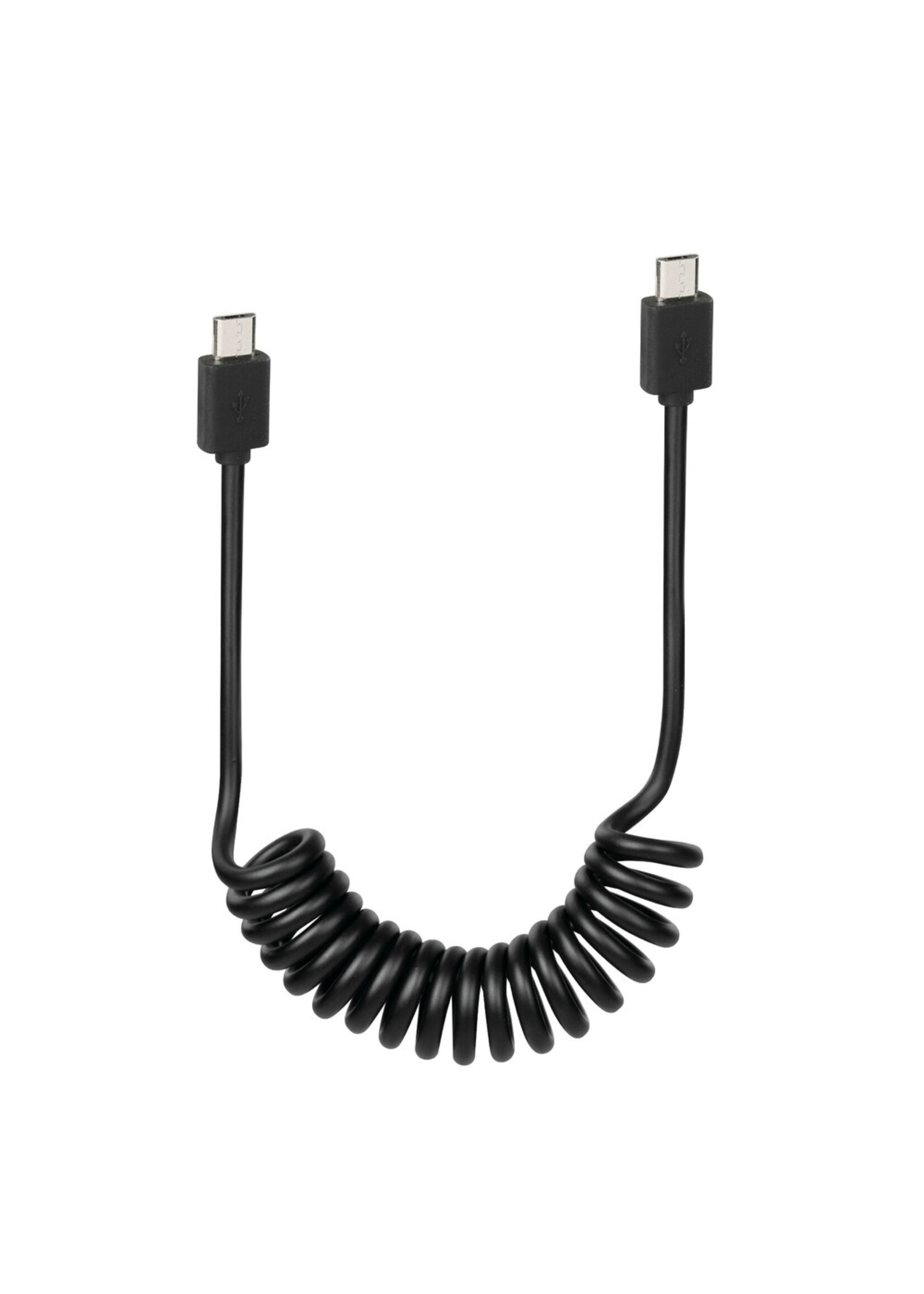 Optiline Spring cable for Ebike, Micro Usb > Micro Usb