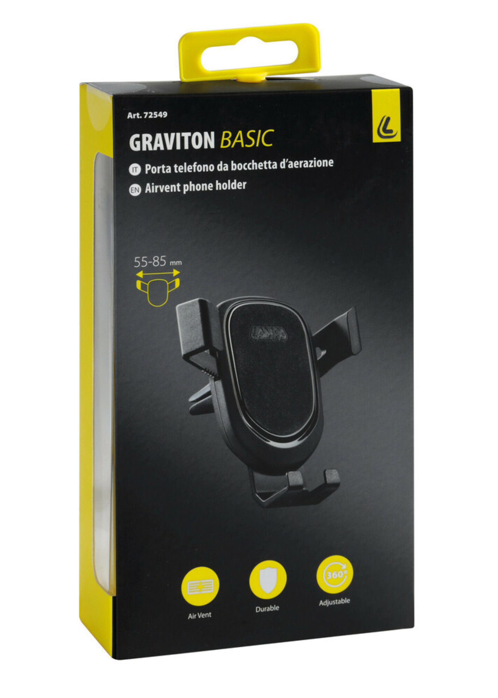 Optiline Graviton, clip phone holder