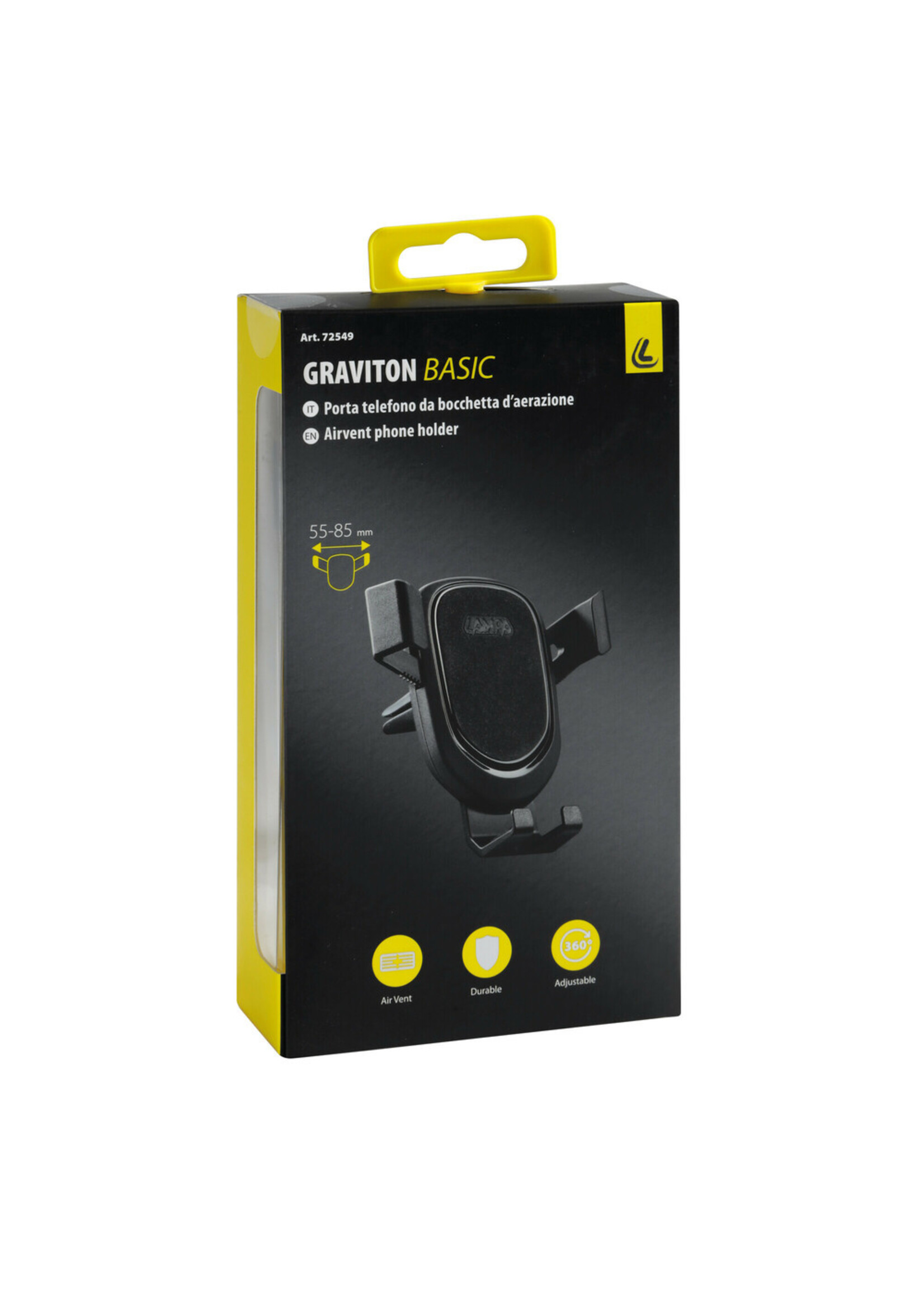 Optiline Graviton, clip phone holder