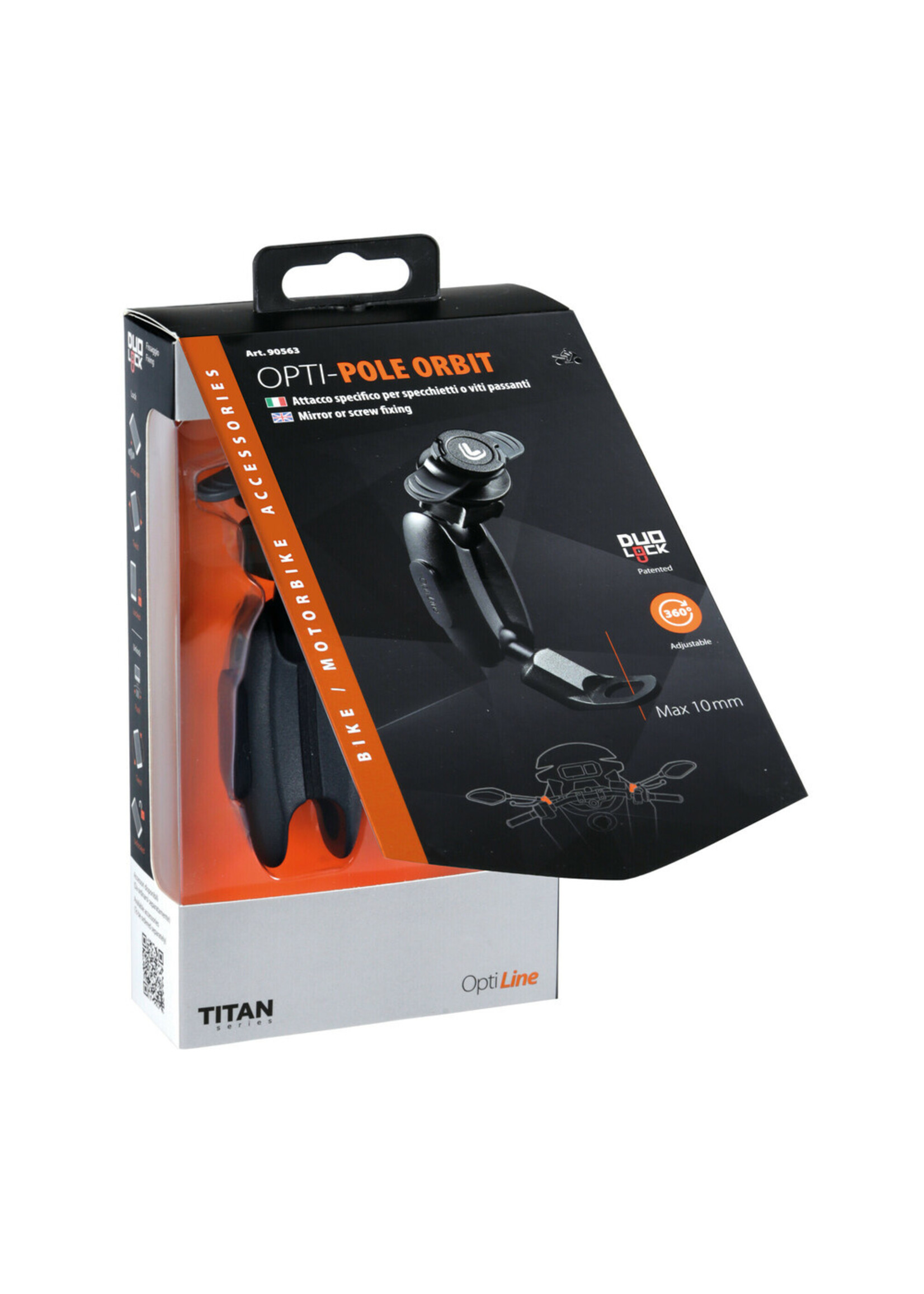 Optiline Titan Pole Orbit, mirror or through screw mount