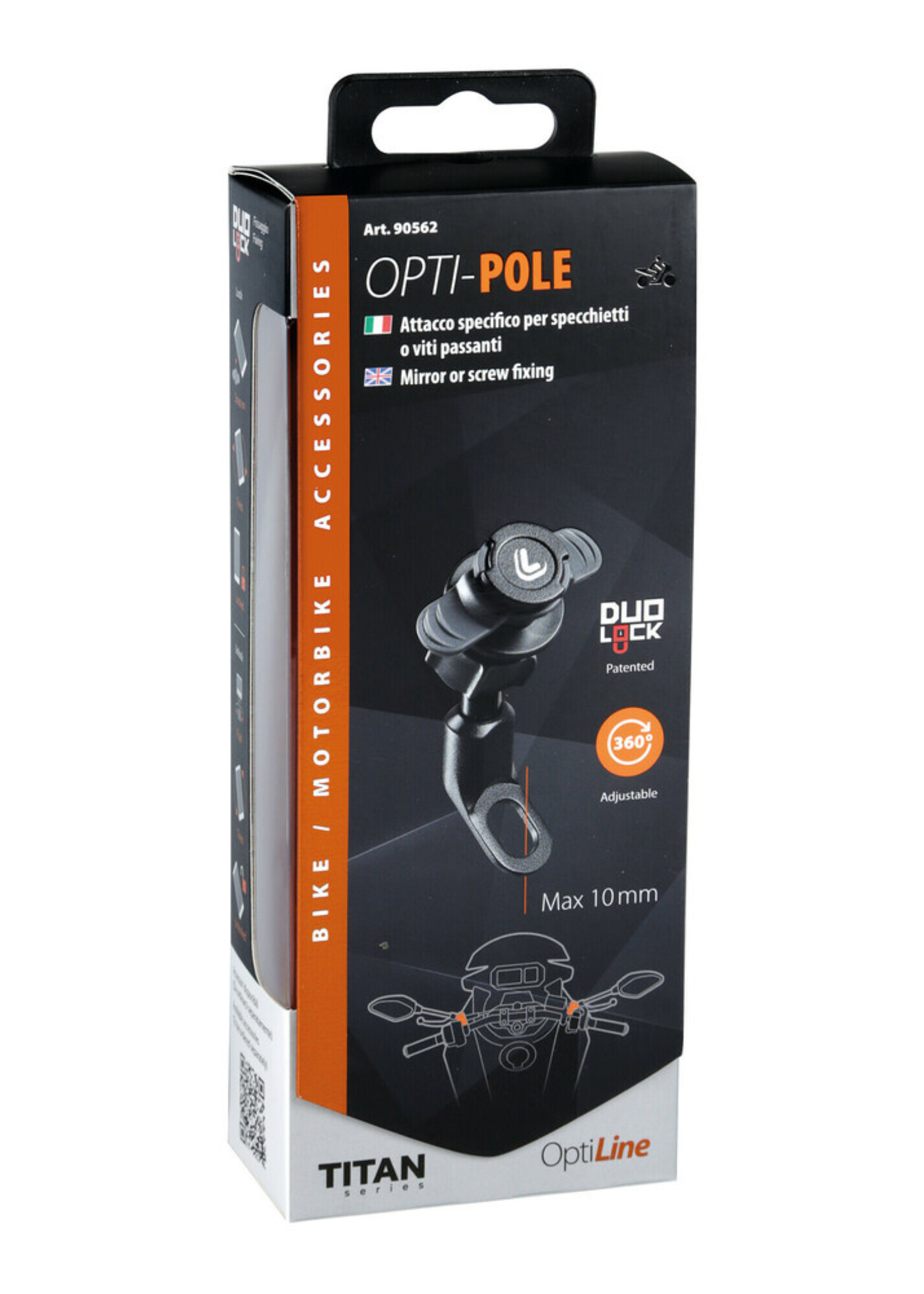 Optiline Titan Pole, mirror or screw mount