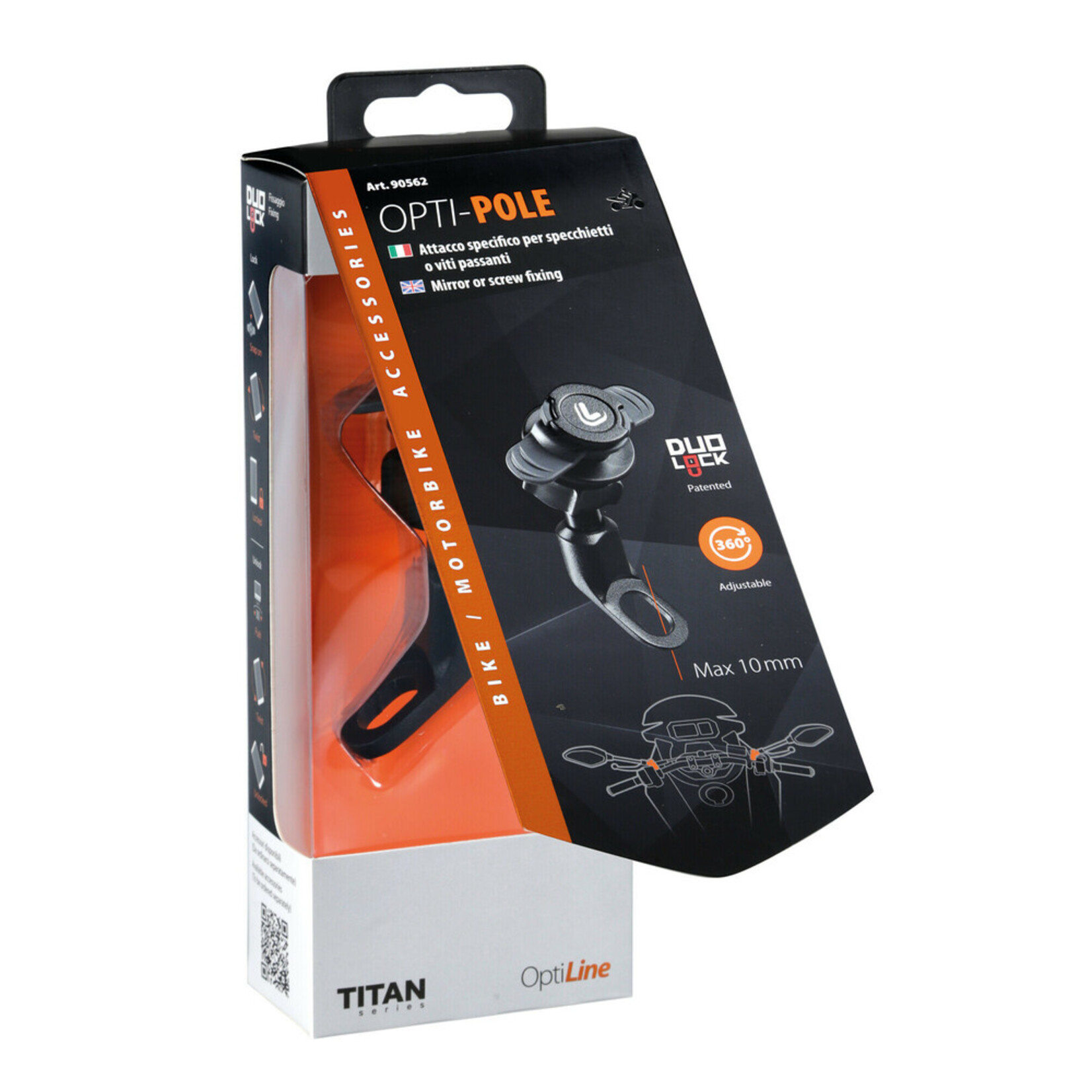 Optiline Titan Pole, mirror or screw mount