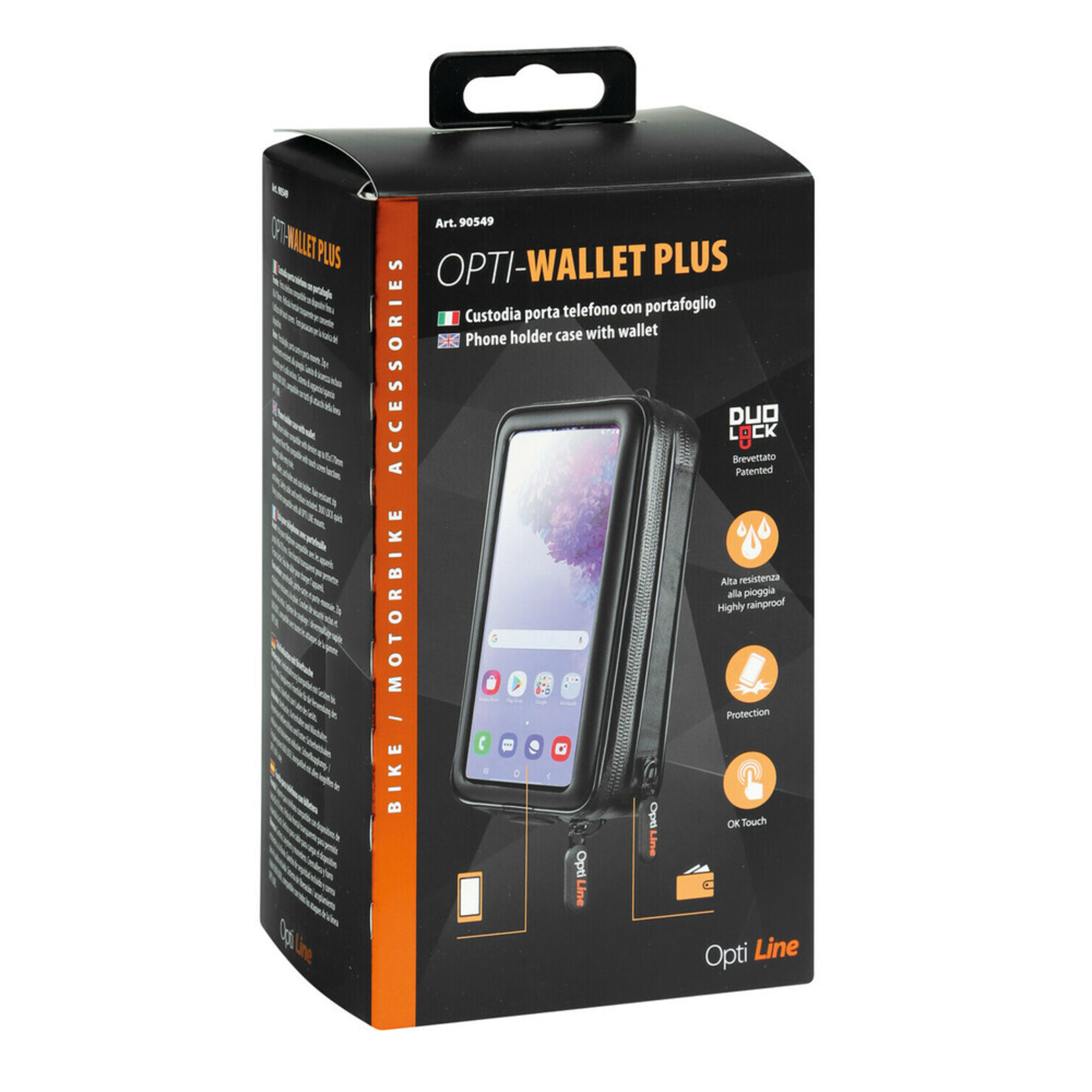Optiline Wallet Plus, phone holder case with wallet