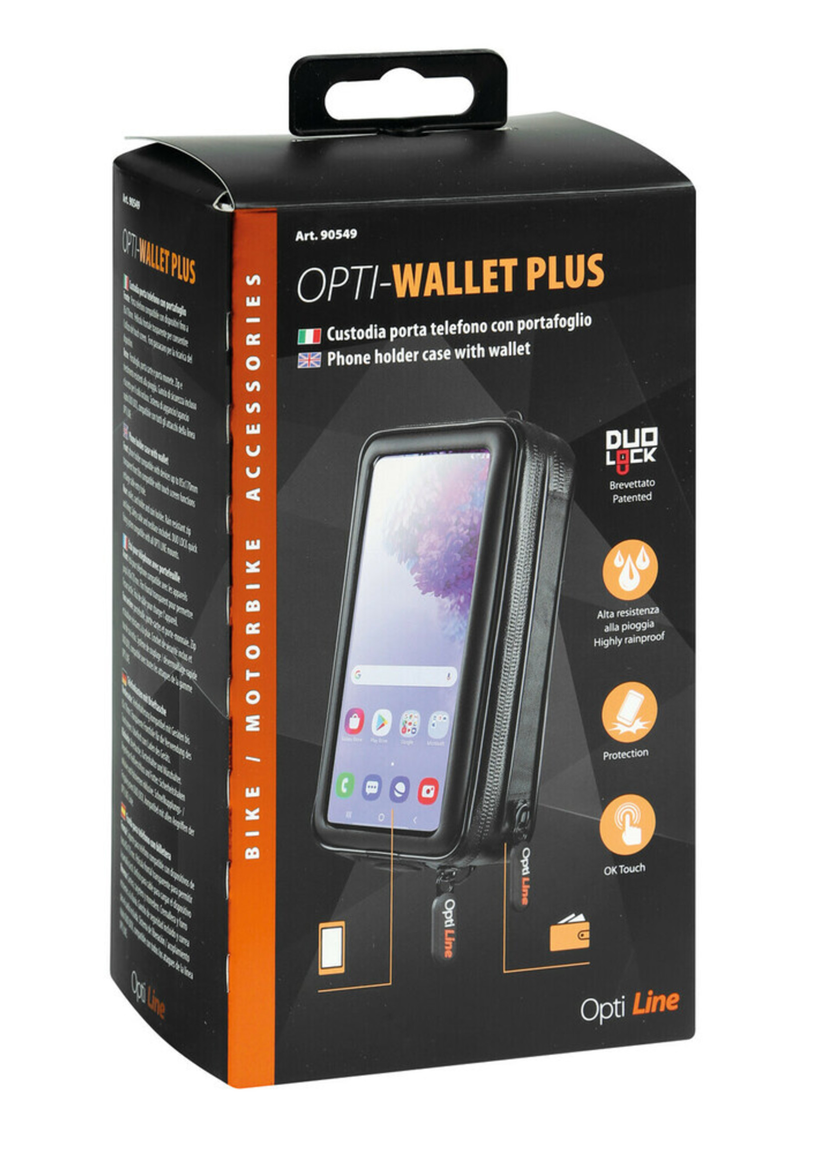 Optiline Wallet Plus, telefoonhoesje met portemonnee