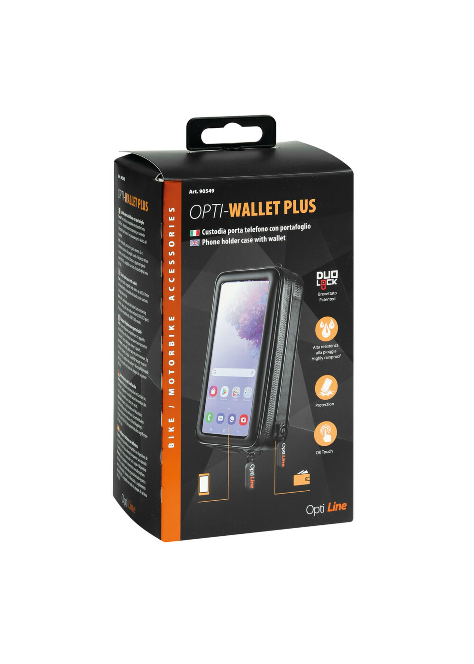 Optiline Wallet Plus, phone holder case with wallet