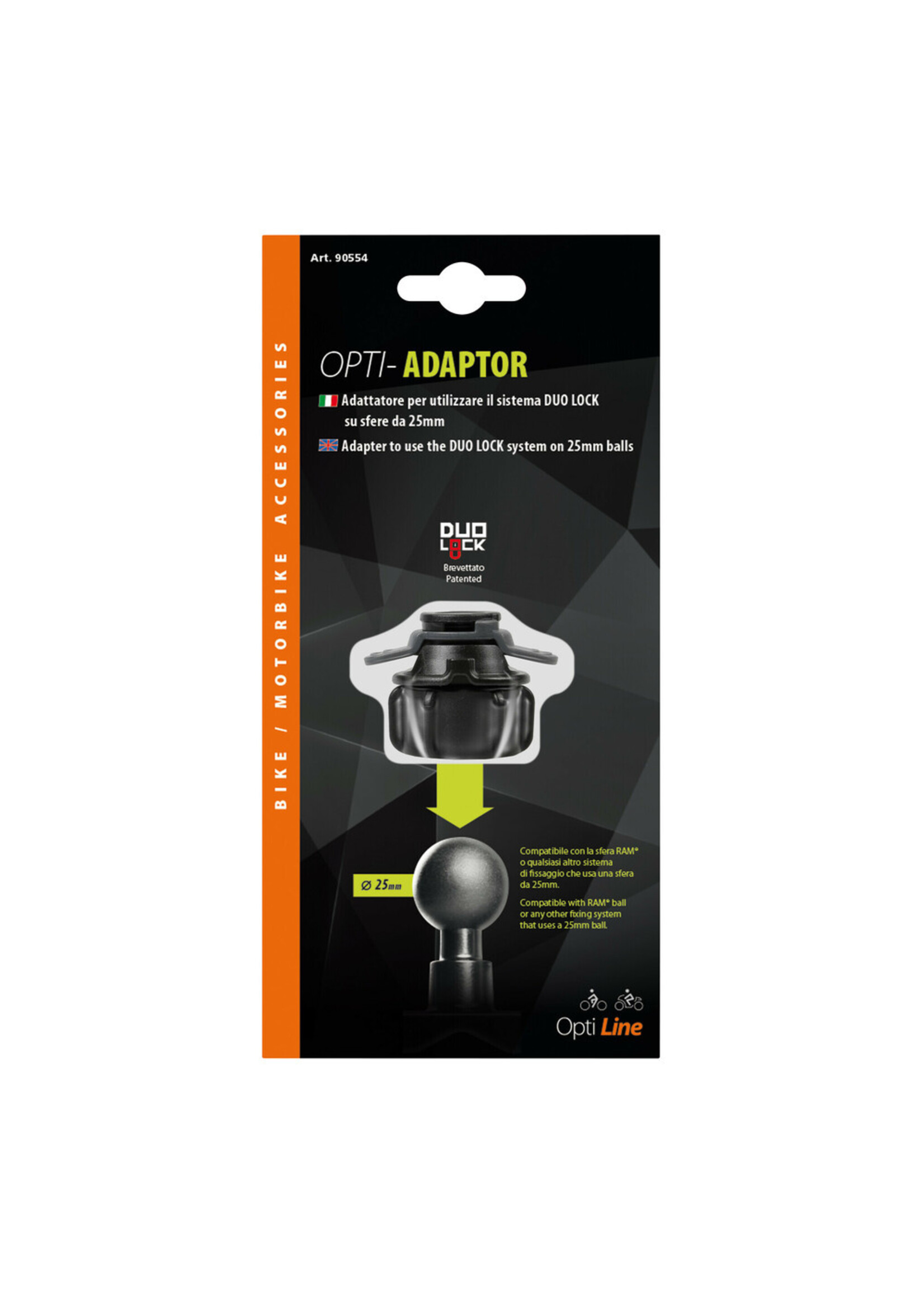 Optiline Opti-Adaptor, adapter for Ø 25 mm balls