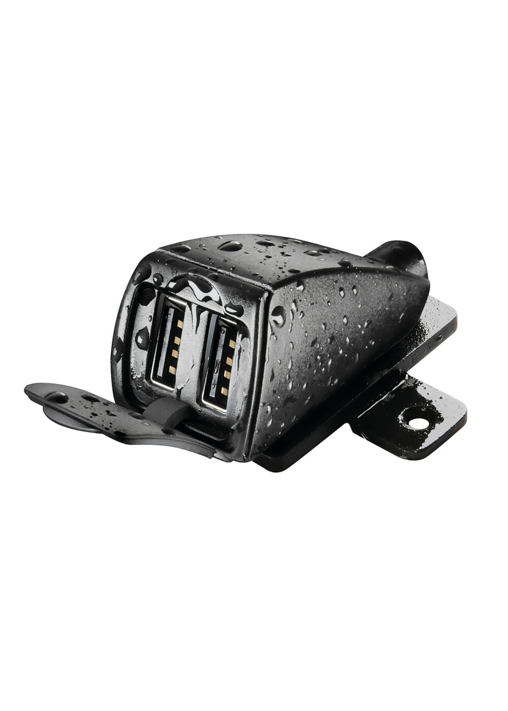 Optiline Usb-Fix Trek 2, rainproof double usb charger, screws or double-sided tape fixing - Ultra Fast Charge - 5400 mA - 12/24V