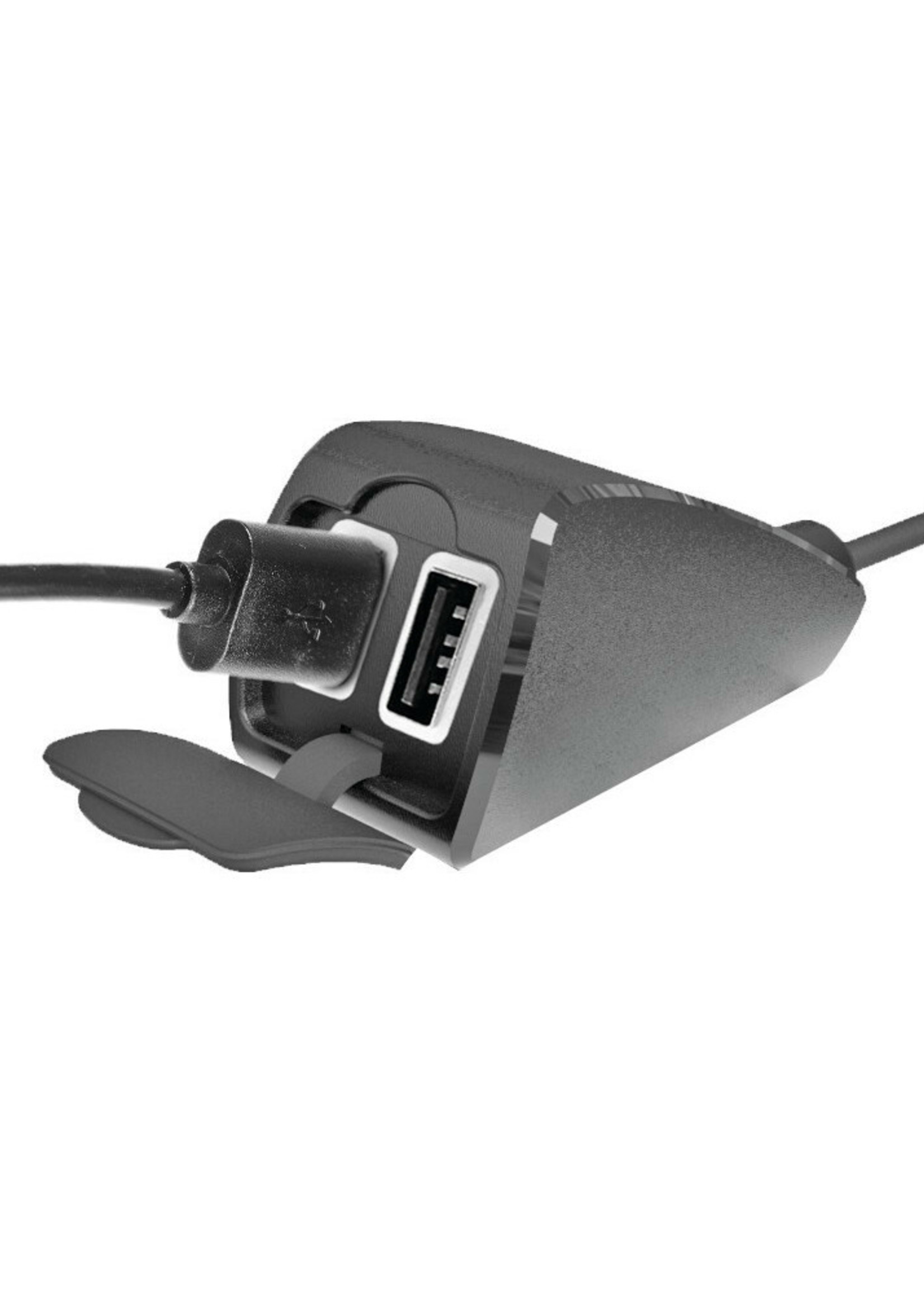 Optiline Usb-Fix Trek, regenbestendige dubbele USB-lader, stuurbevestiging - Ultra Fast Charge - 5400 mA - 12/24V