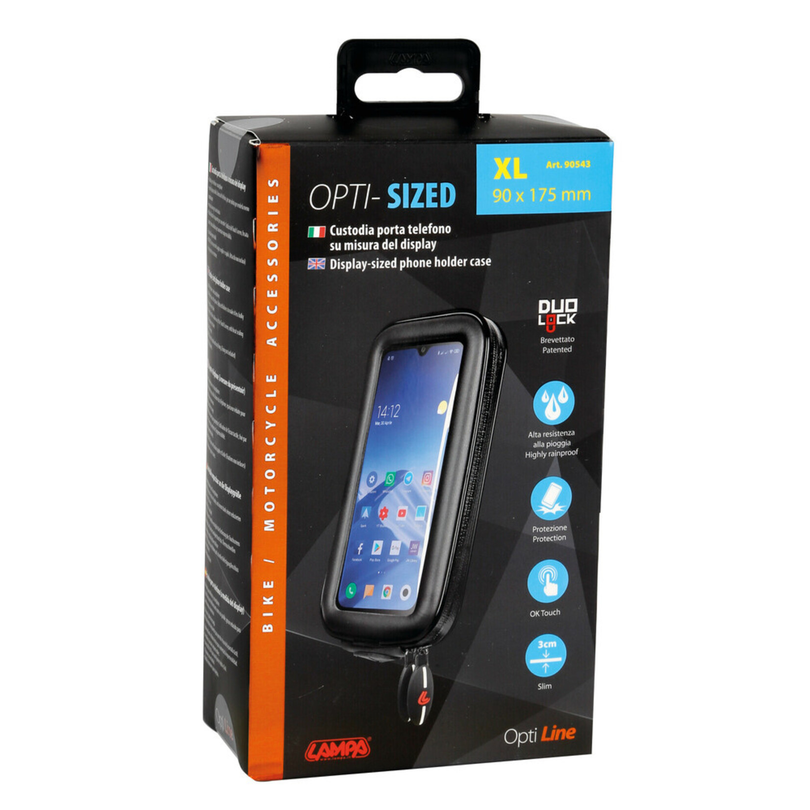 Optiline Sized, display-sized universal case for smartphone - XL - 90x175 mm