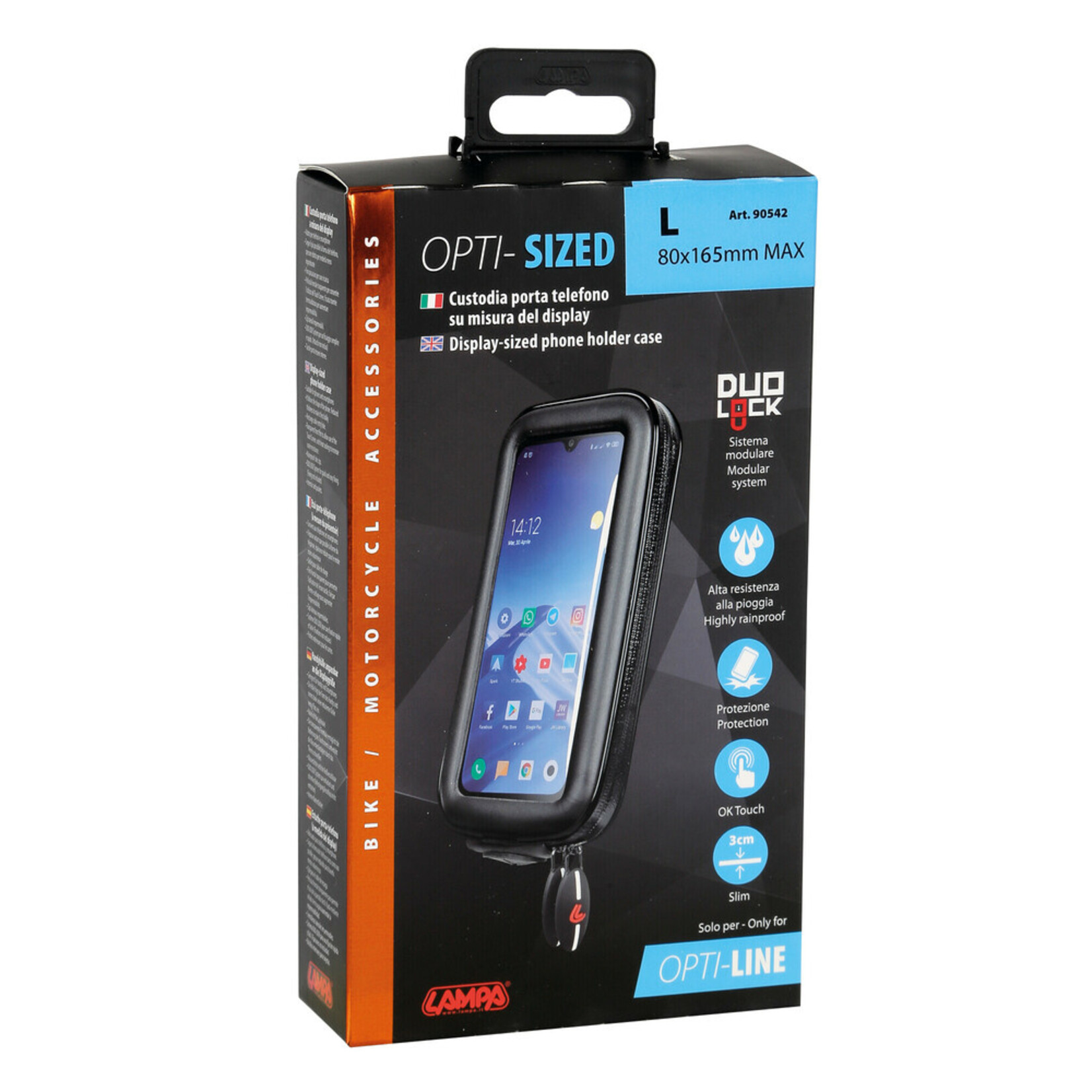 Optiline Sized, display-sized universal case for smartphone - L - 80x155 mm