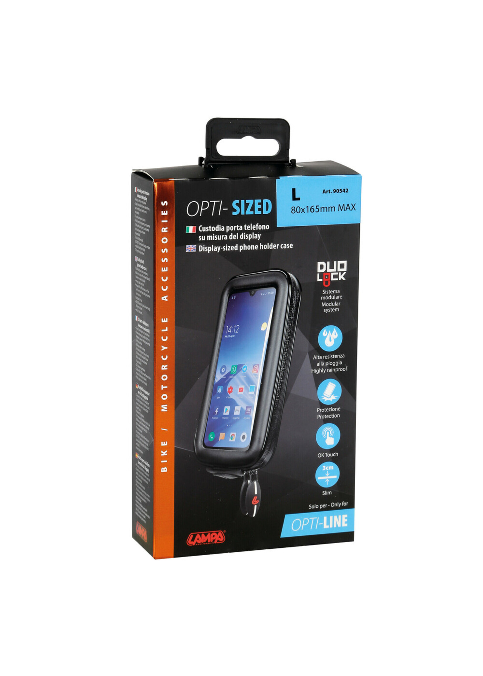 Optiline Sized, display-sized universal case for smartphone - L - 80x155 mm