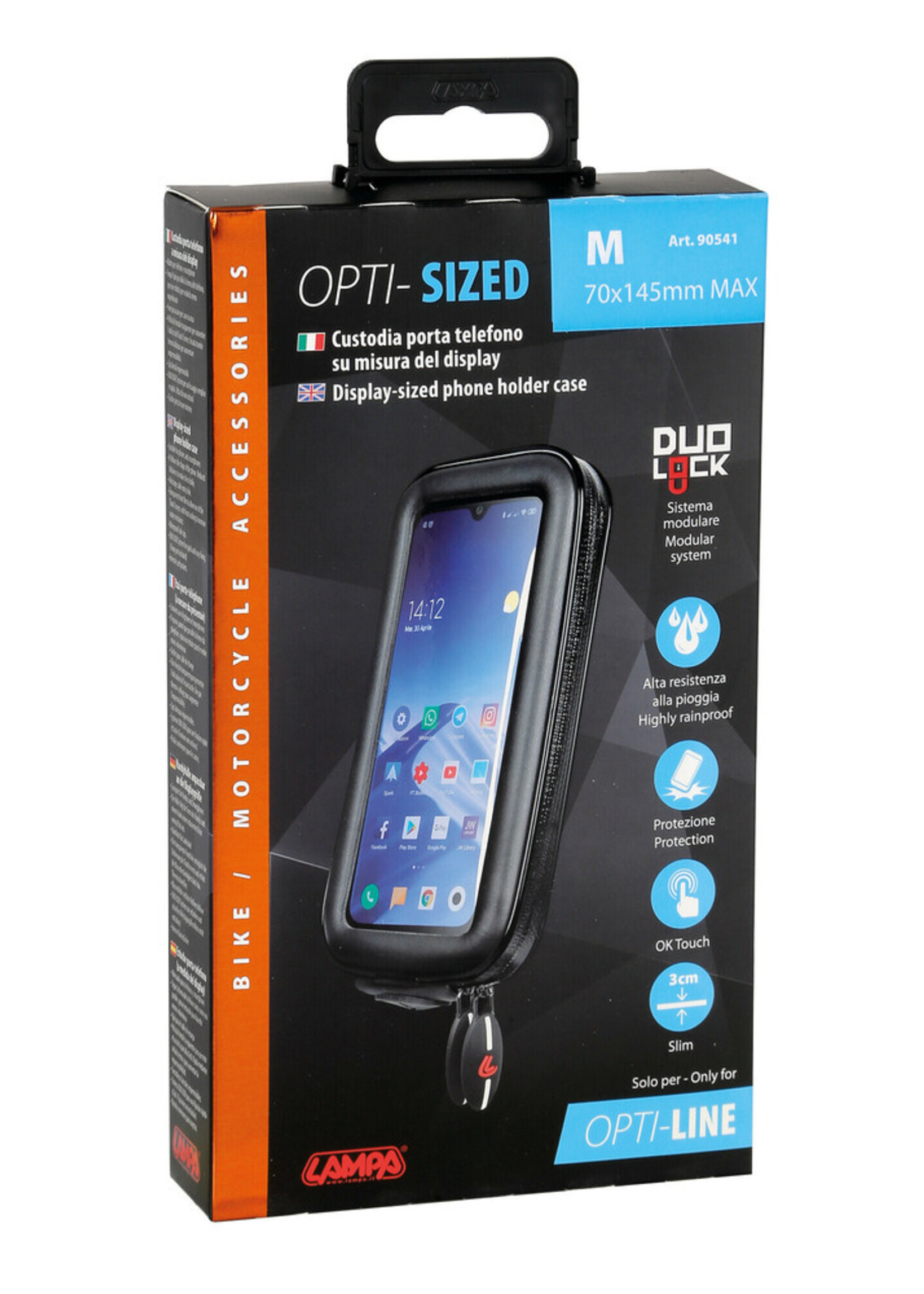 Optiline Sized, display-sized universal case for smartphone - M - 70x145 mm