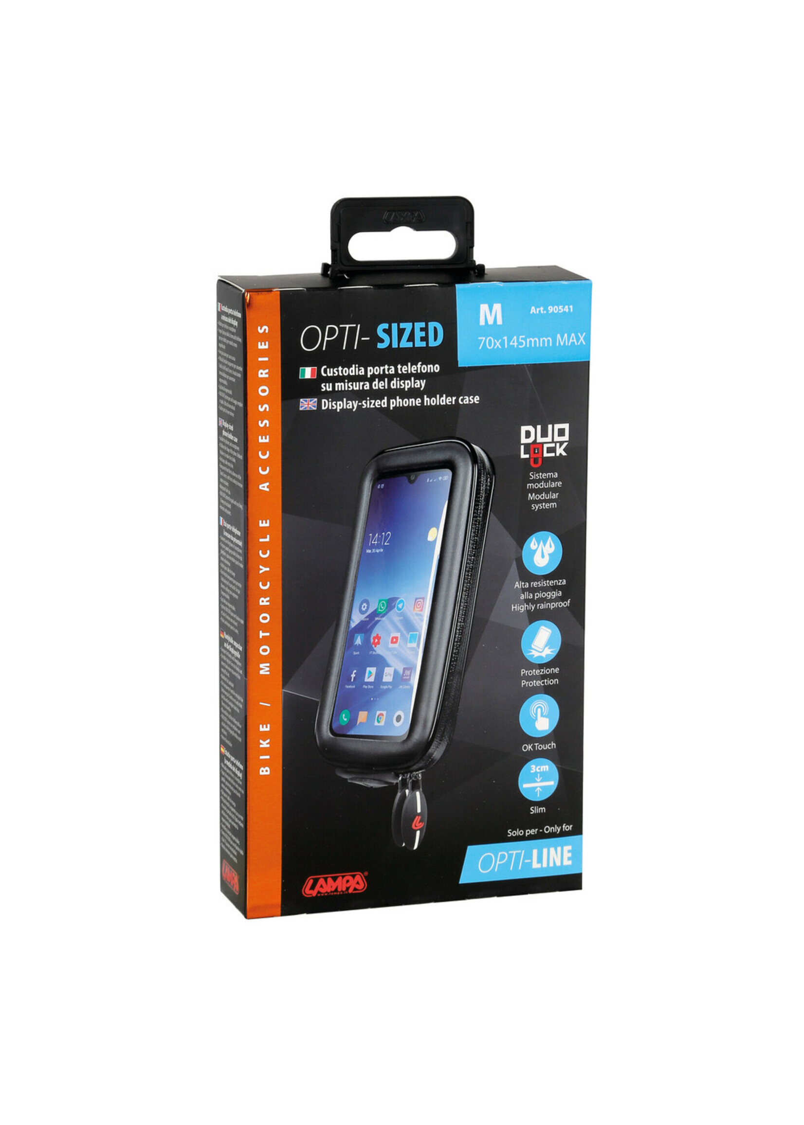 Optiline Universeel hoesje van displayformaat voor smartphone - M - 70x145 mm