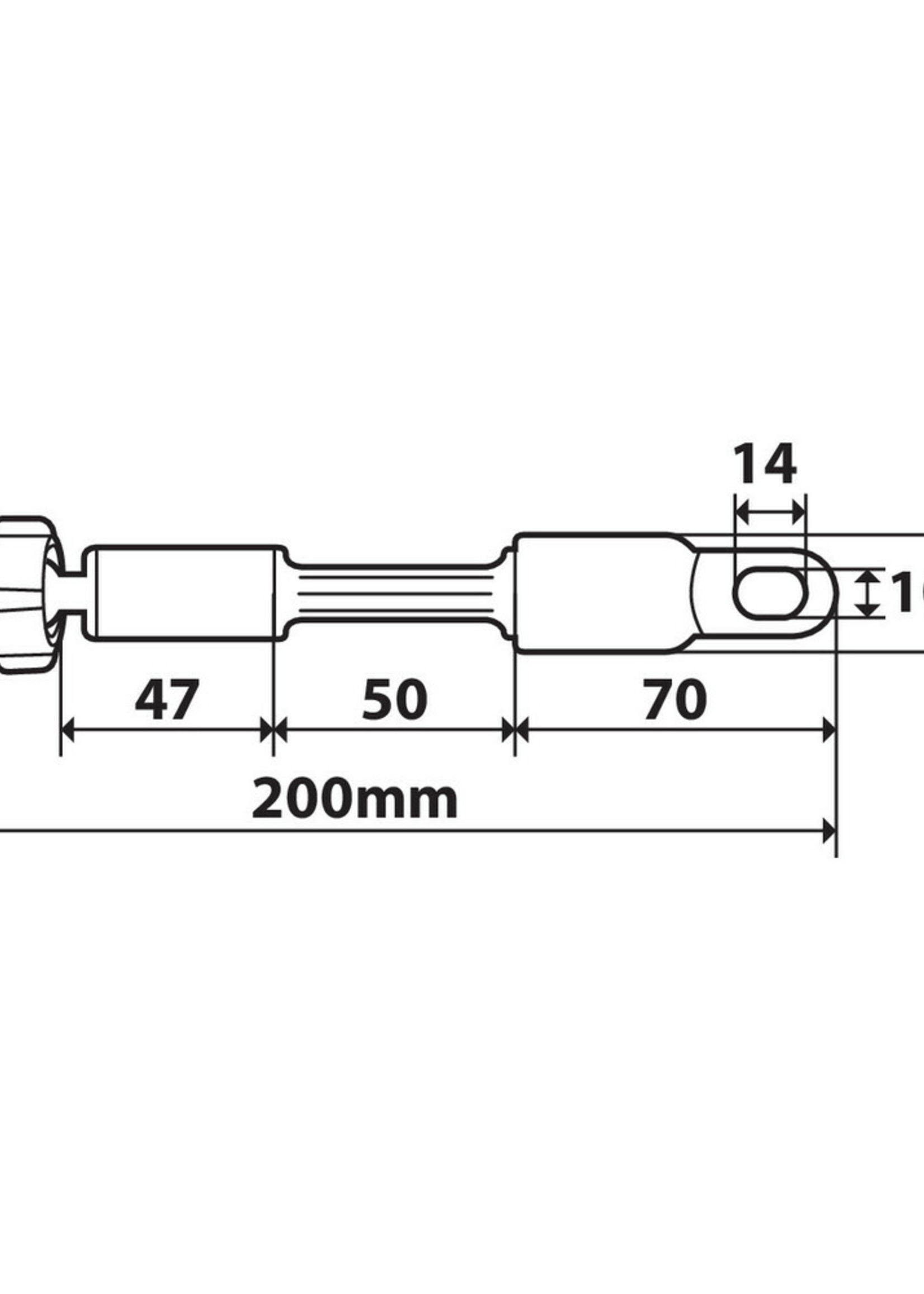 Optiline Arm, mirror and screw mount with flexible arm and hole