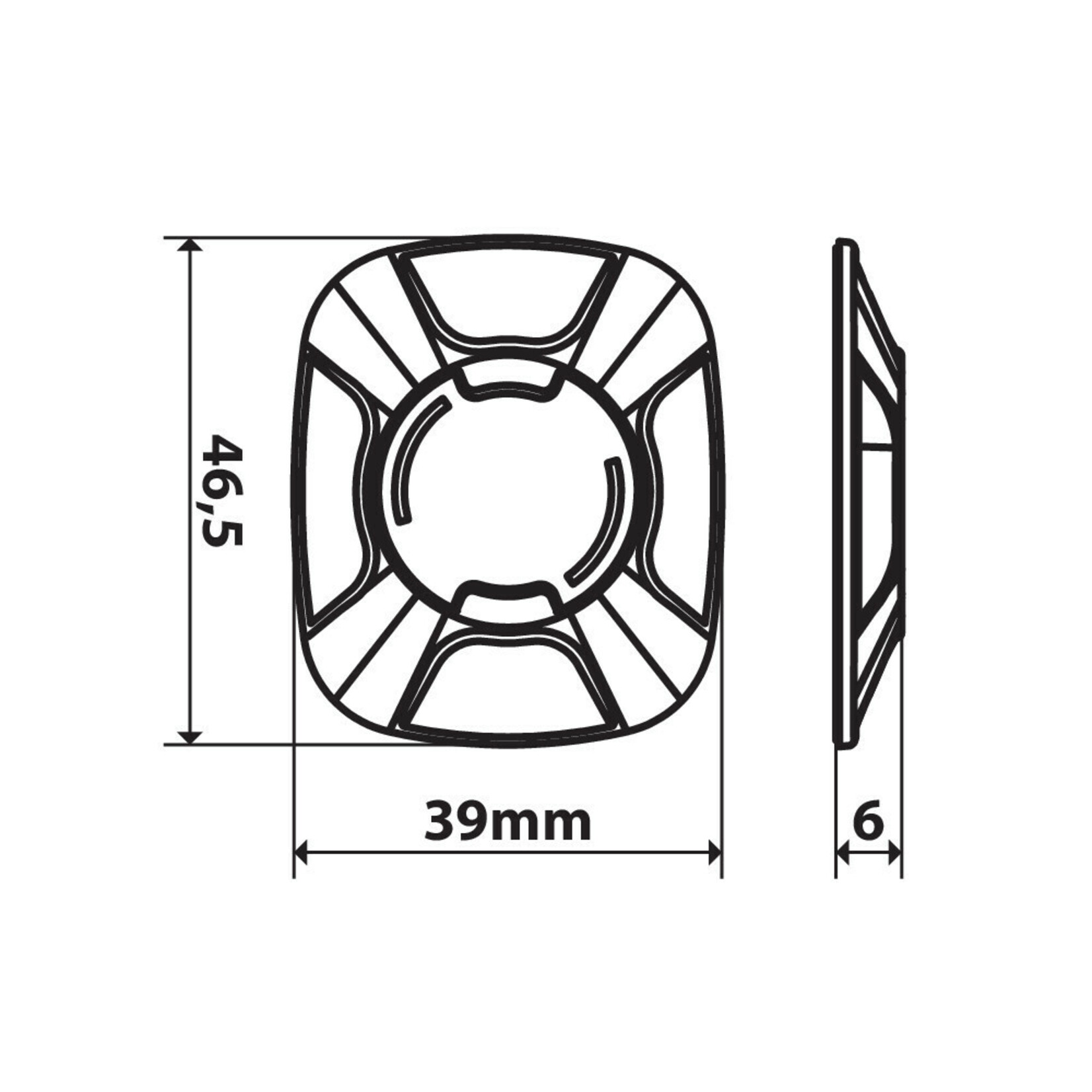 Optiline Opti Universeel, universele adapter - Zwart