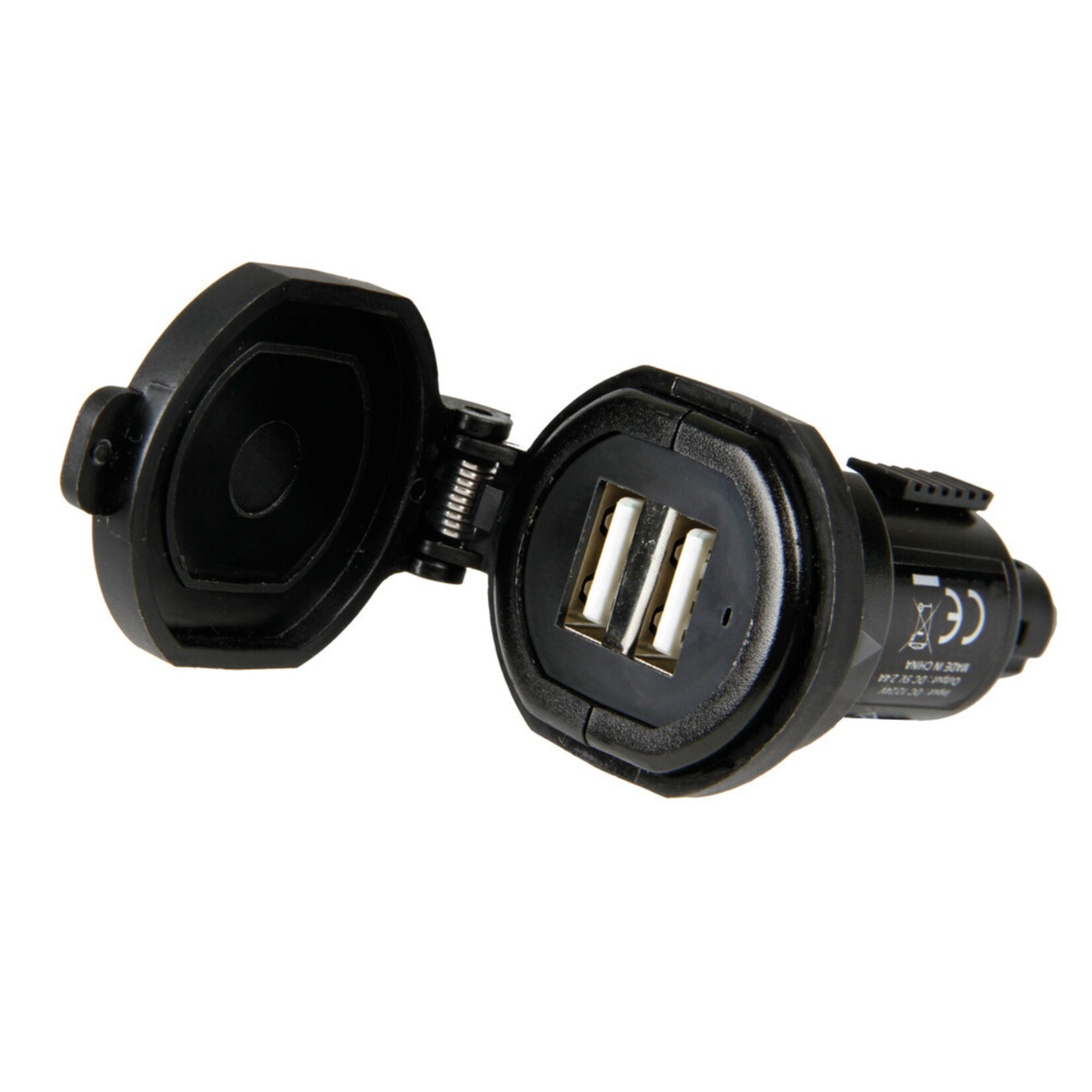 Optiline Din-Tech, 2 Usb poorten Din lader - Fast Charge - 2700 mA - 12/32V