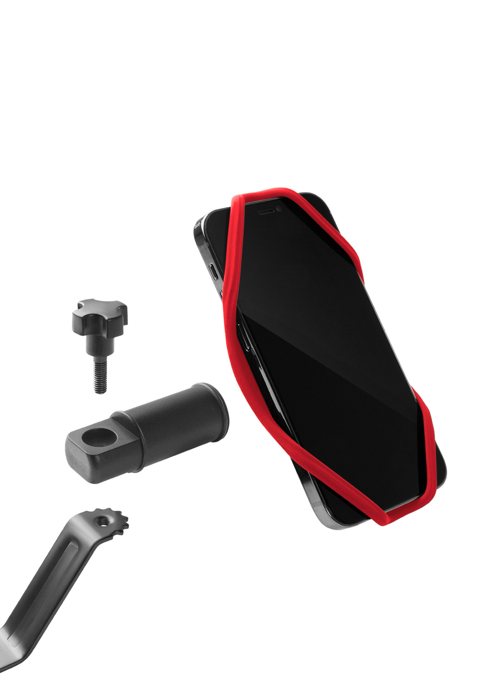 Bone Motorcycle Phone Holder w/ Bike Tie 4 Red