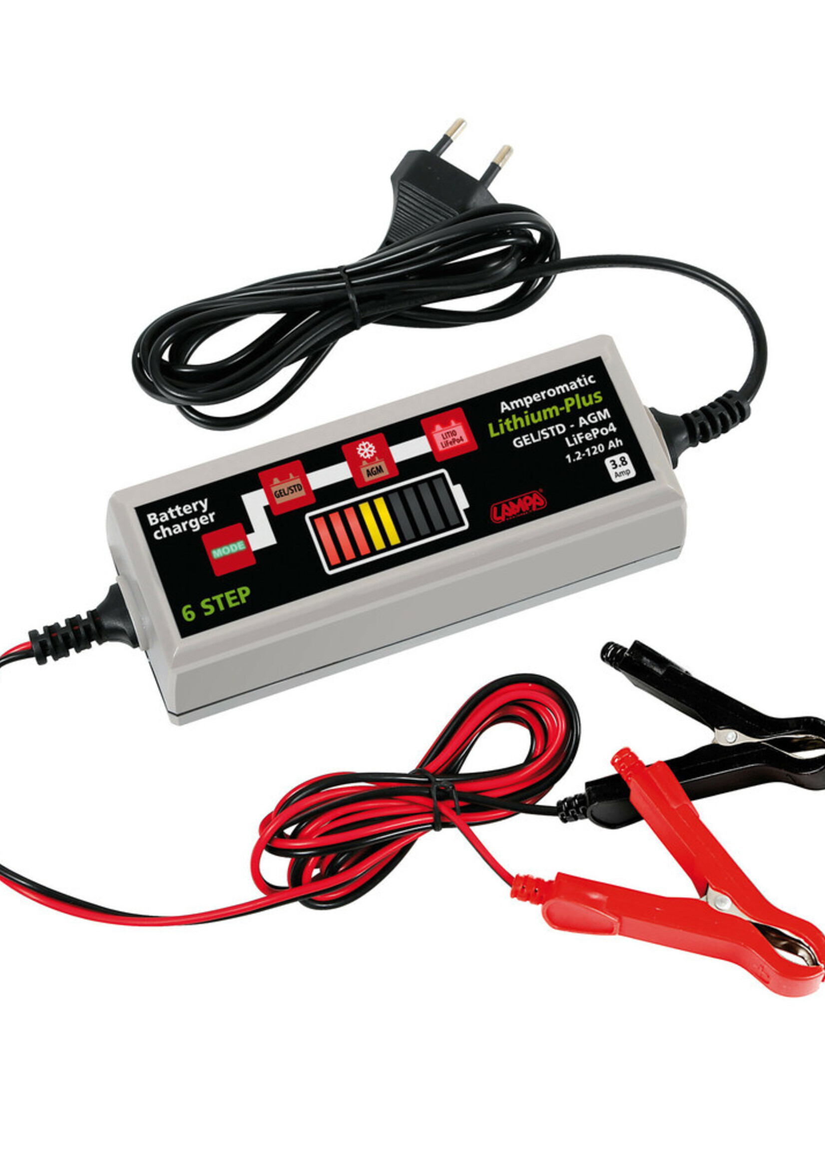 Lampa Amperomatic Lithium-Plus, intelligent battery charger, 12V - 3,8A