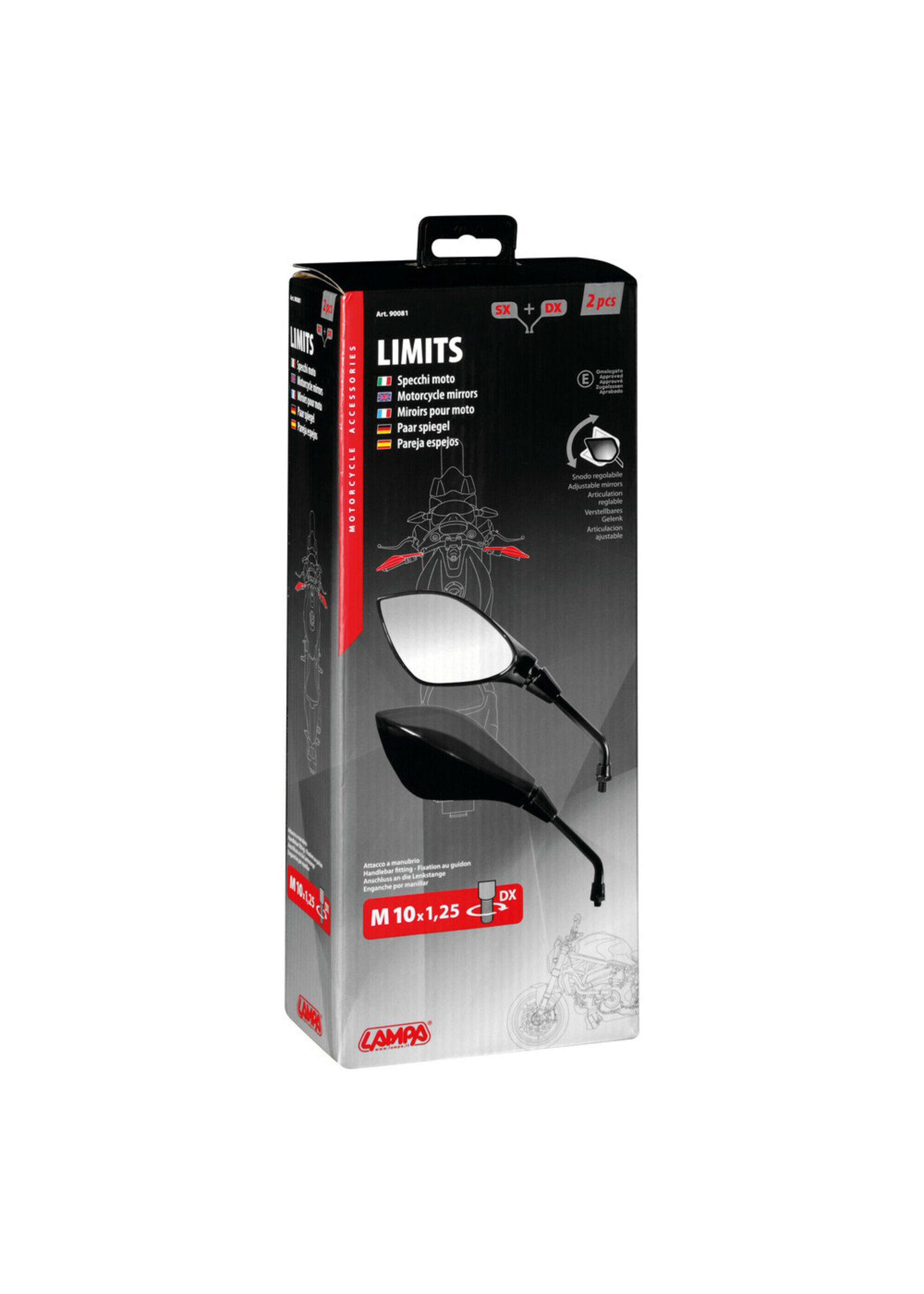 Lampa Limits, pair of rearview mirrors