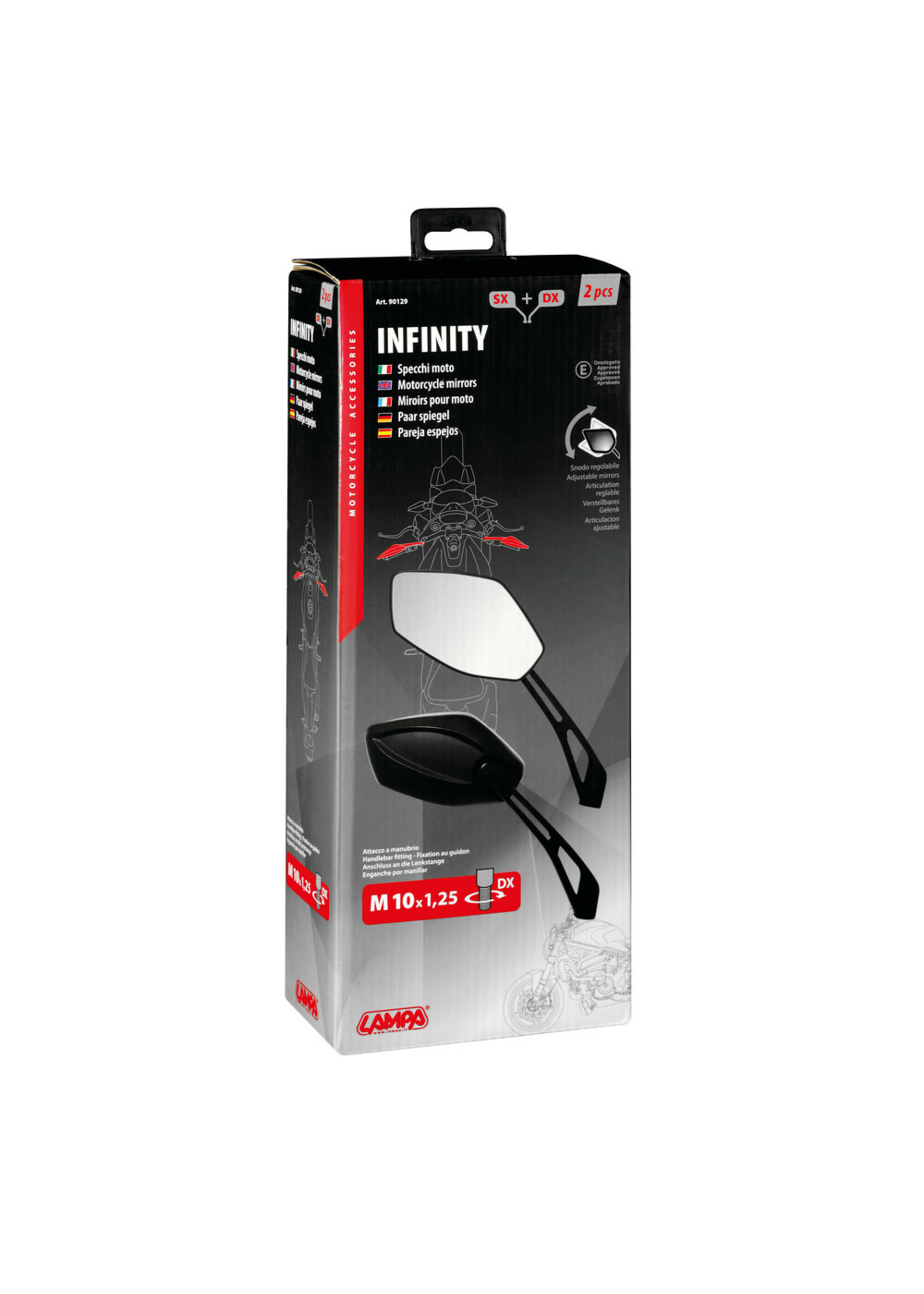 Lampa Infinity, pair of rearview mirrors - M10x1,25