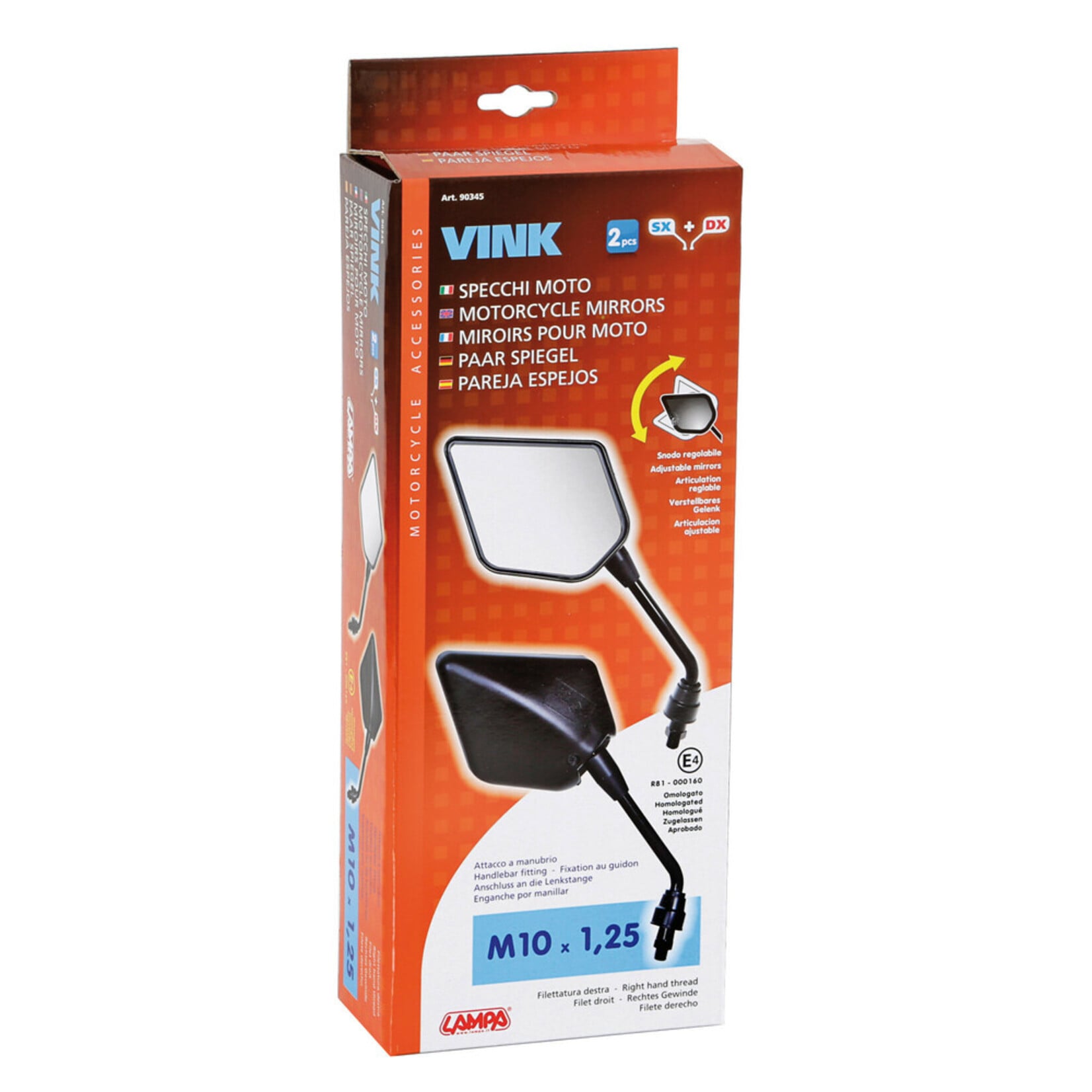 Lampa Vink, paar achteruitkijkspiegels