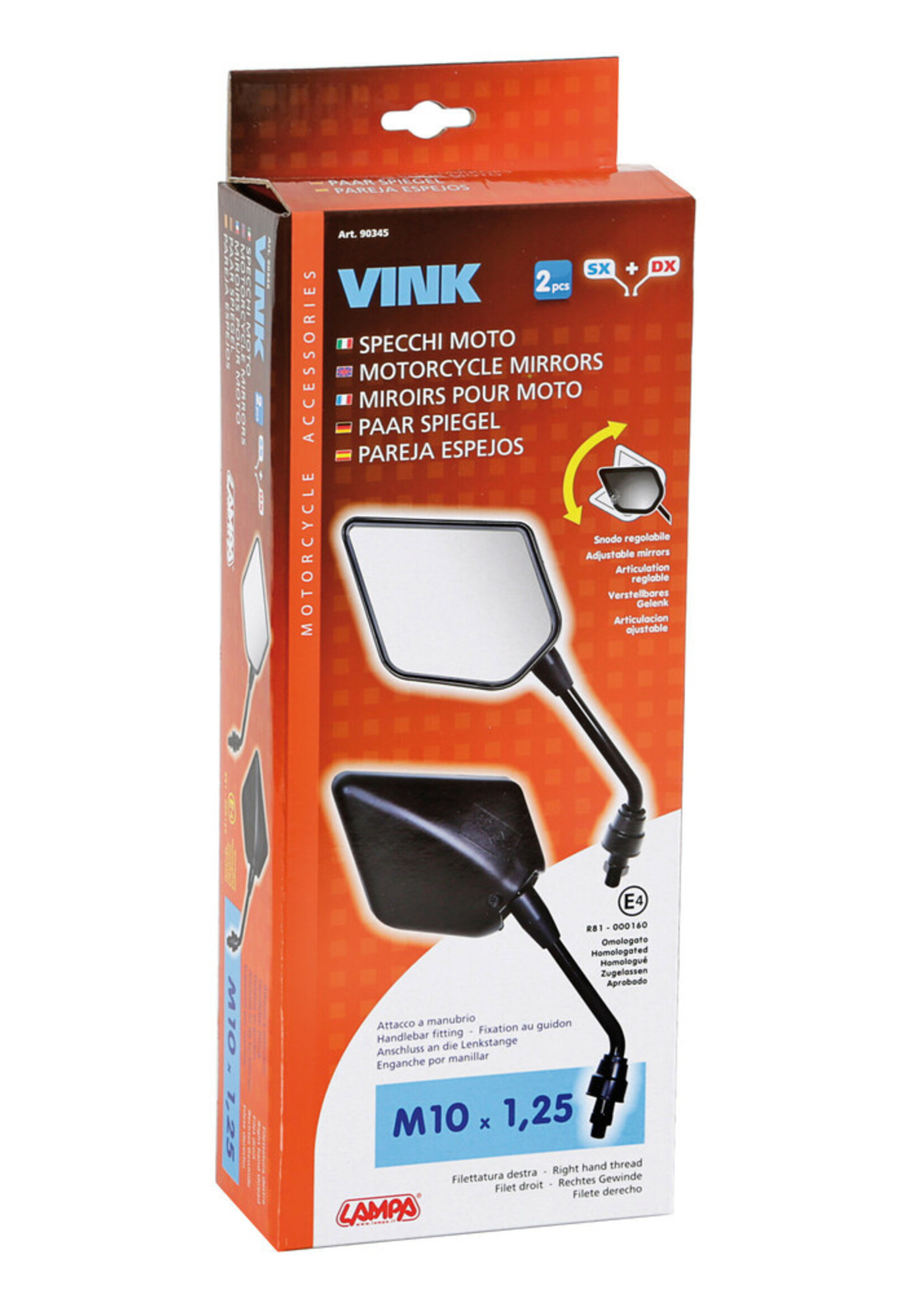 Lampa Vink, paar achteruitkijkspiegels