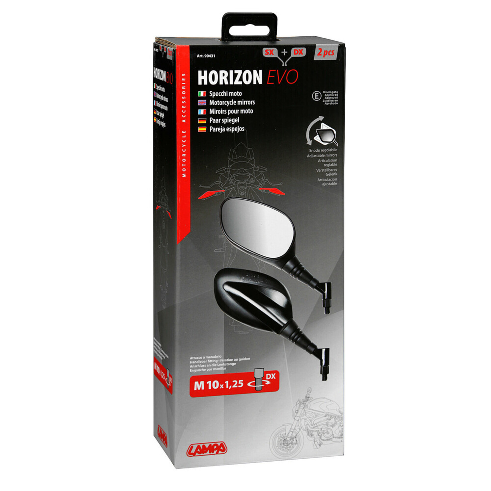 Lampa Horizon Evo, paar achteruitkijkspiegels