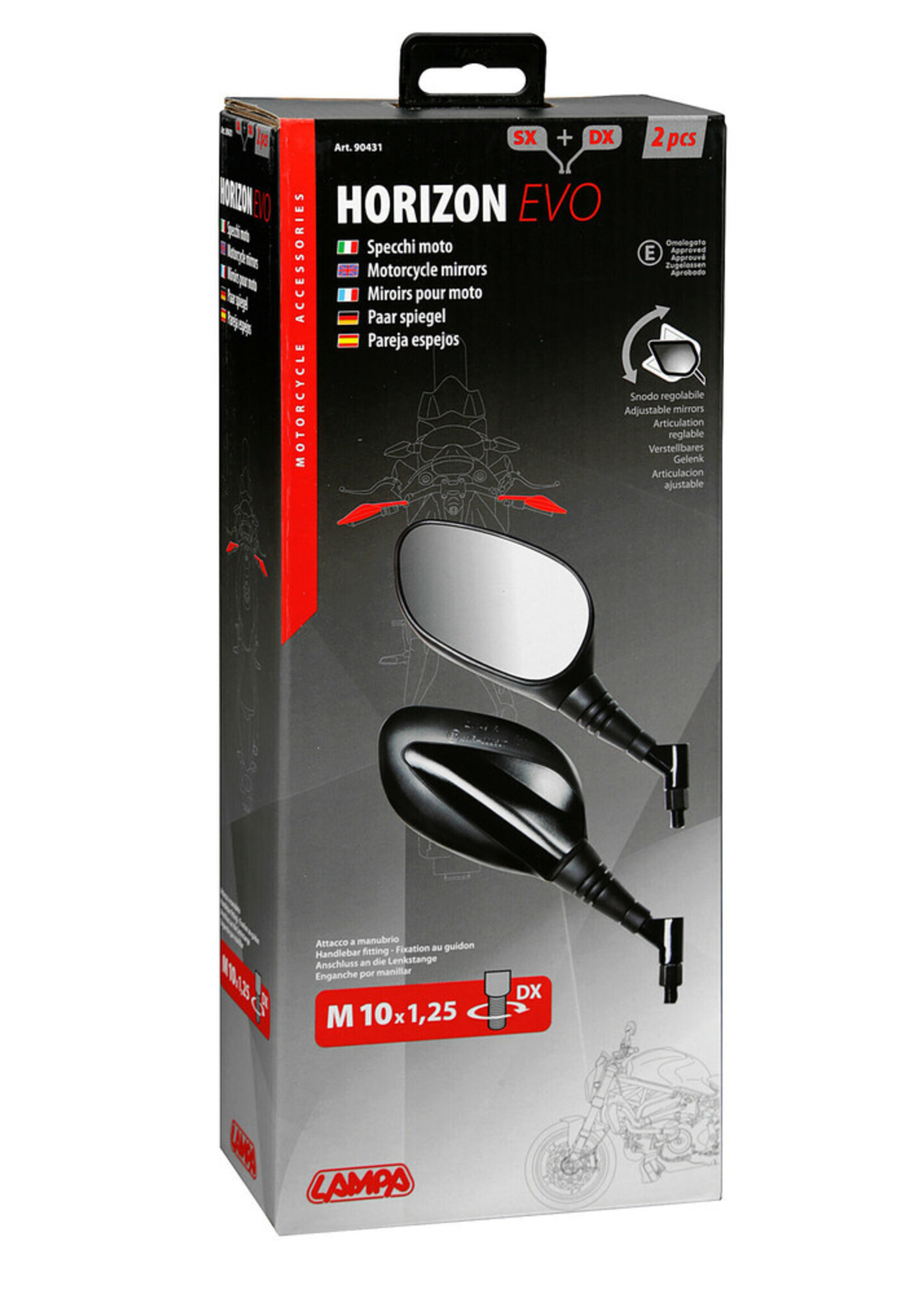 Lampa Horizon Evo, paar achteruitkijkspiegels