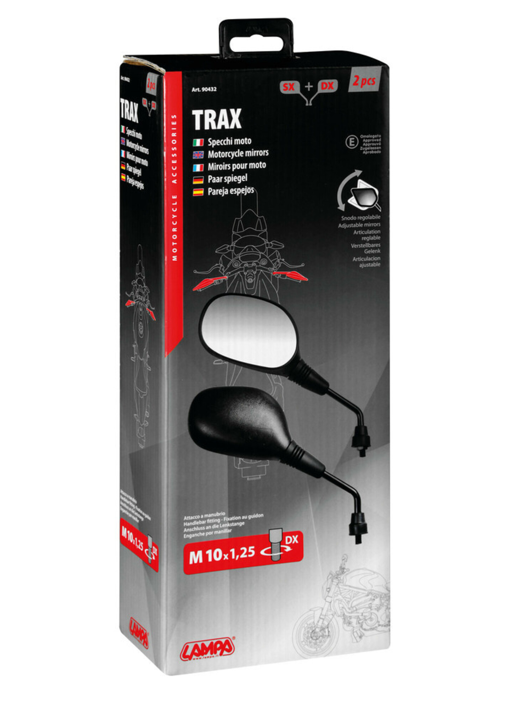Lampa Trax, paar achteruitkijkspiegels