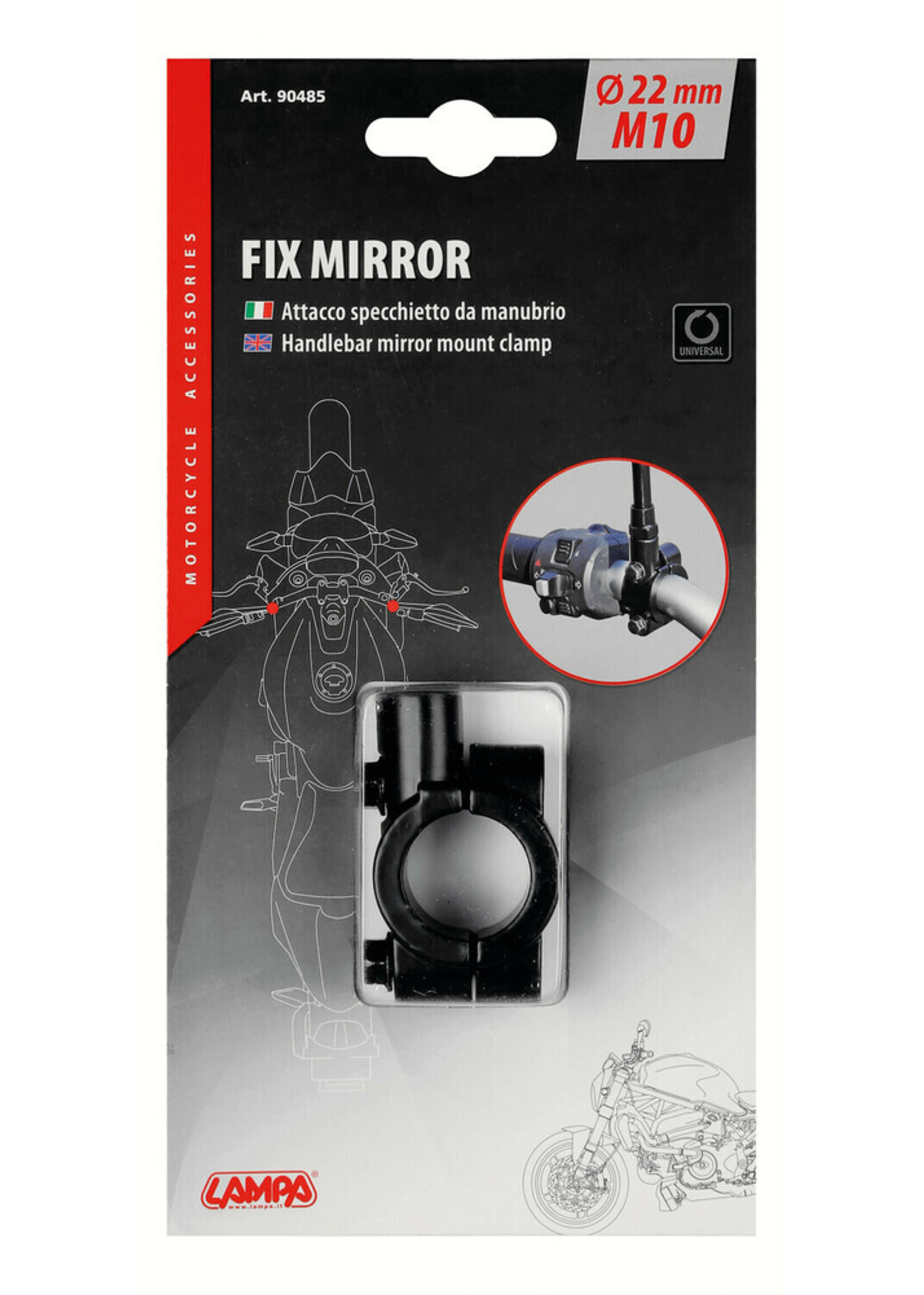 Lampa Fix Mirror, stuurspiegelbevestigingsklem