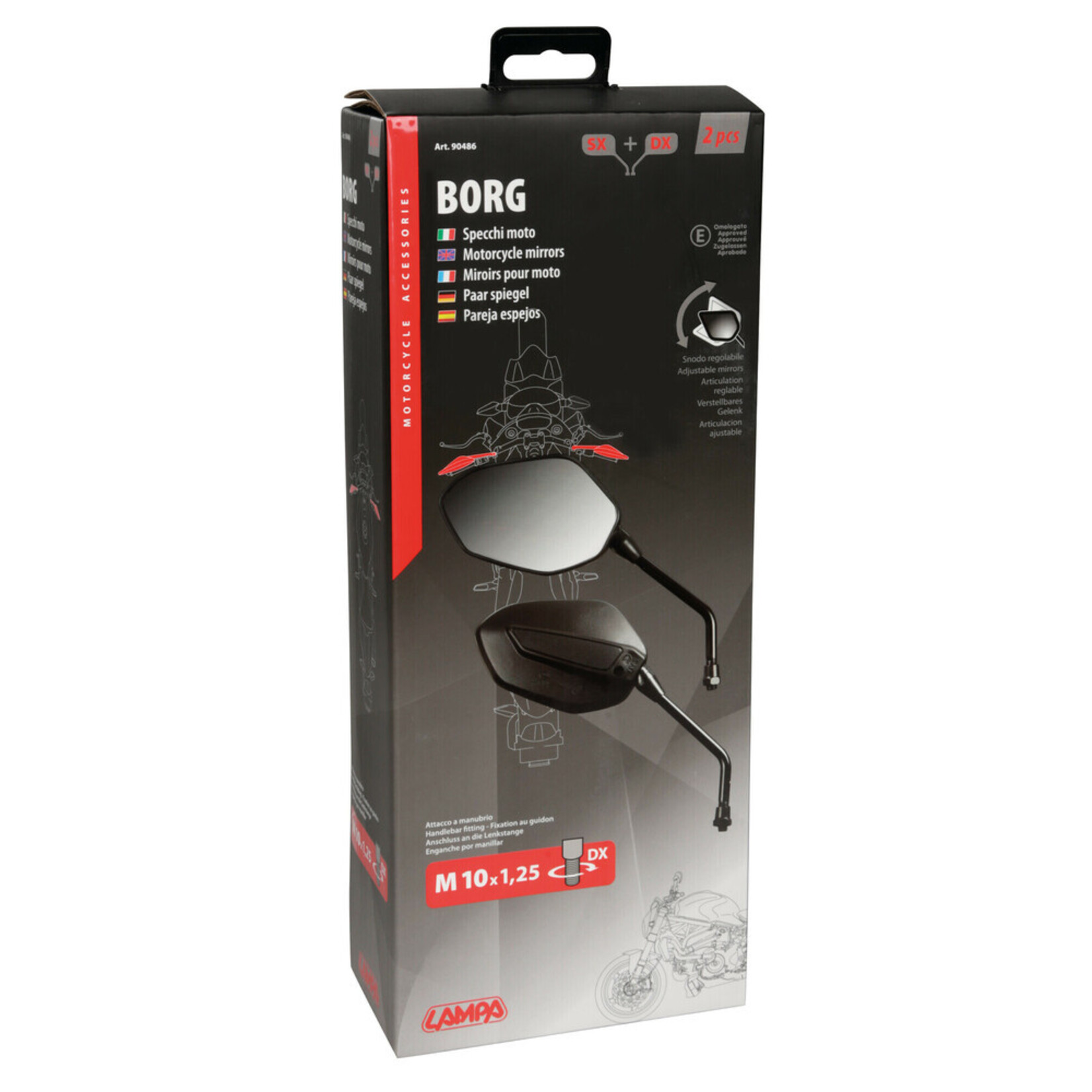 Lampa Borg, paar achteruitkijkspiegels