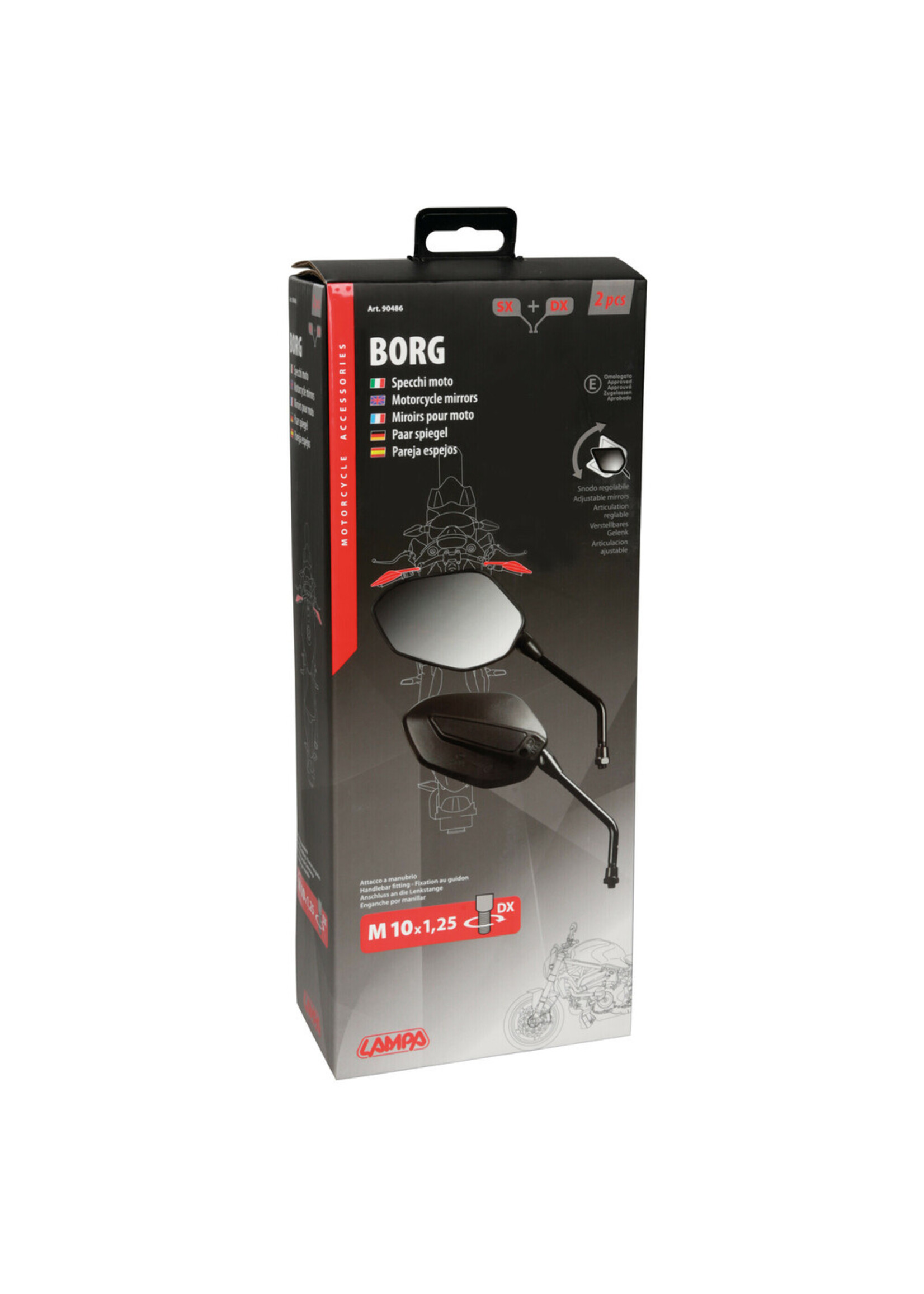 Lampa Borg, pair of rearview mirrors