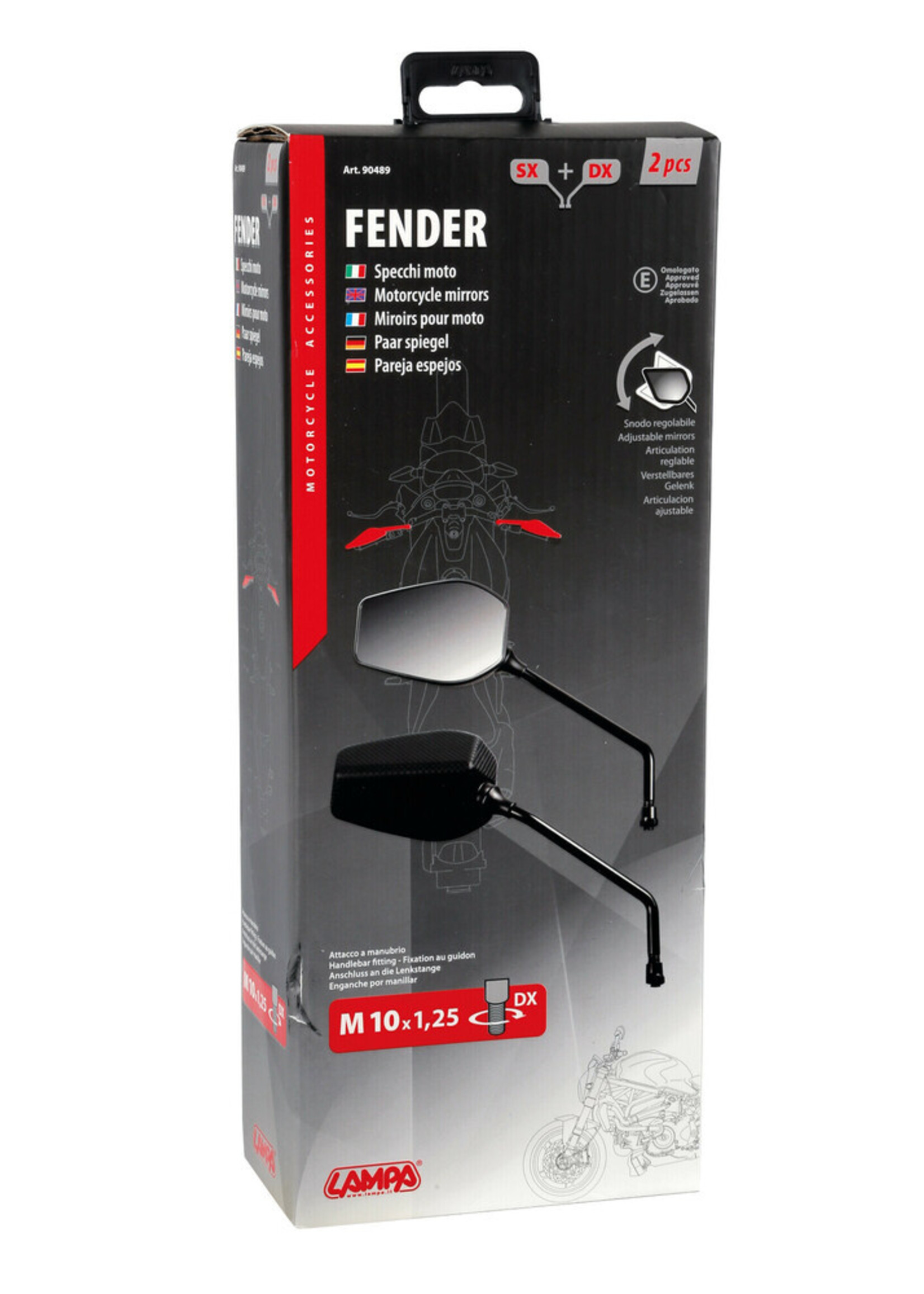 Lampa Fender, paar achteruitkijkspiegels