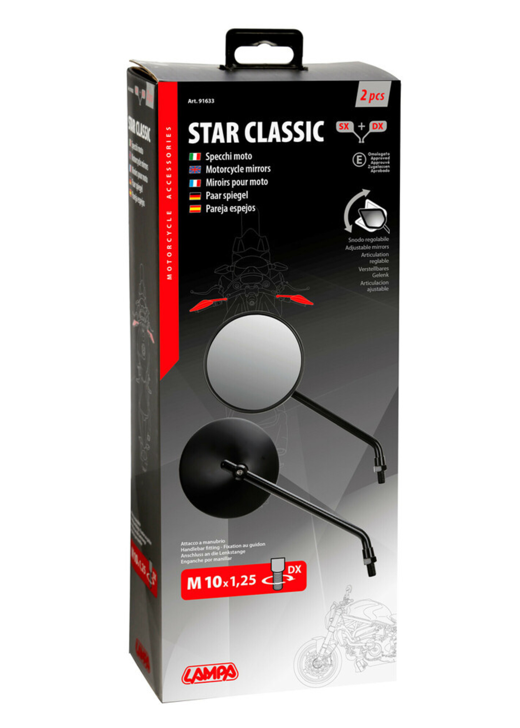 Lampa Star Classic, paar achteruitkijkspiegels