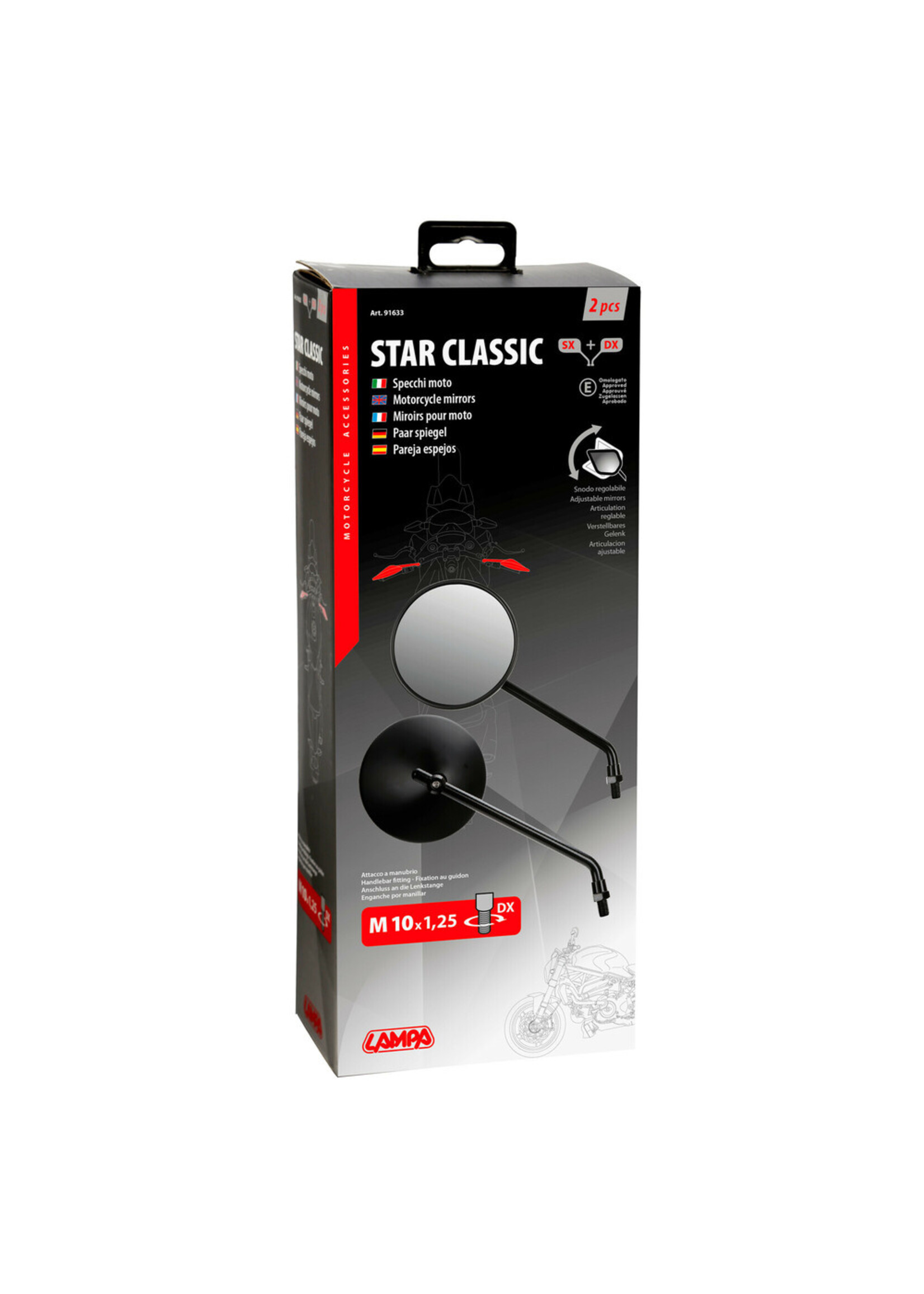 Lampa Star Classic, paar achteruitkijkspiegels