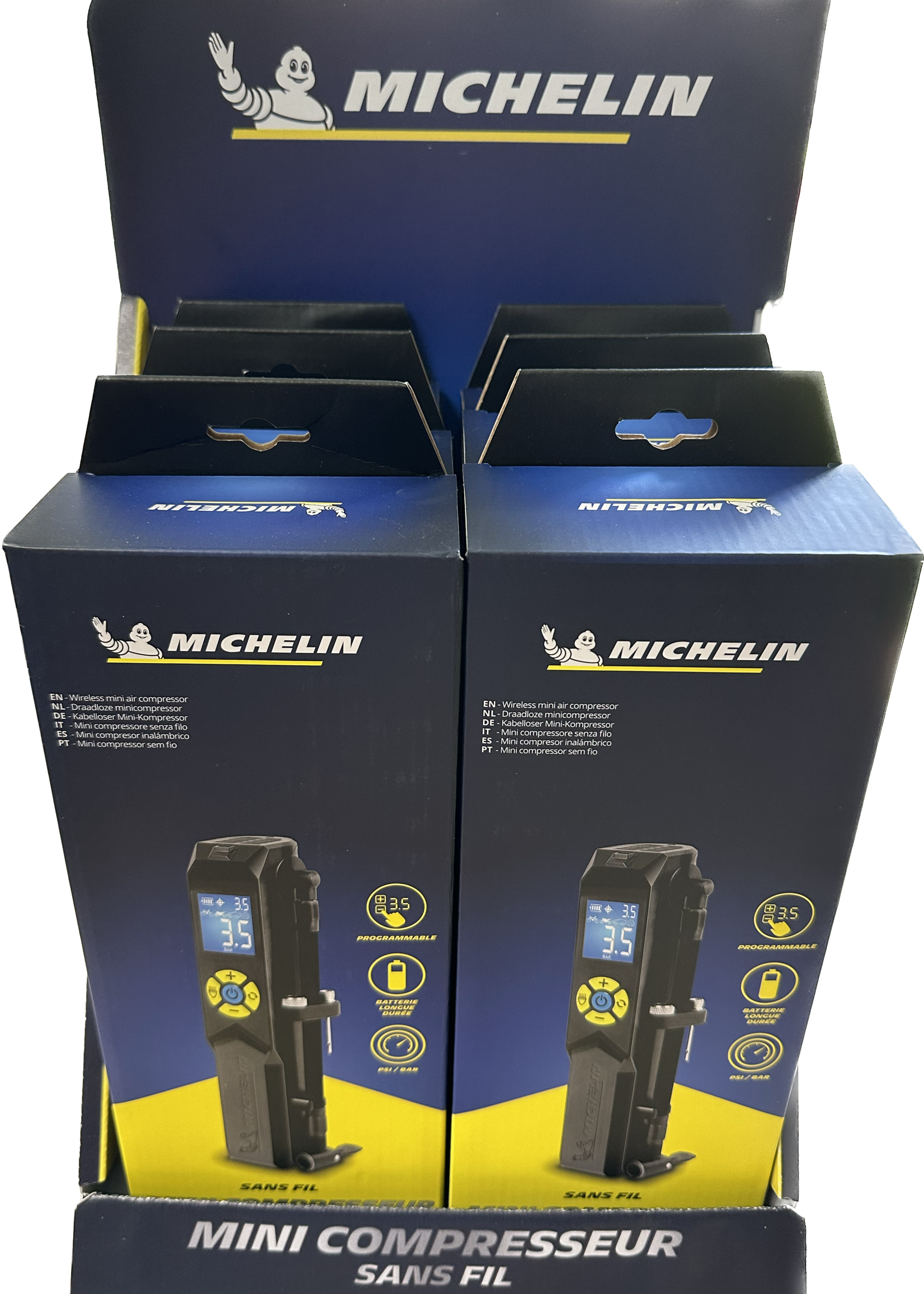 Michelin Michelin Display filled with 6x Mini Compressor