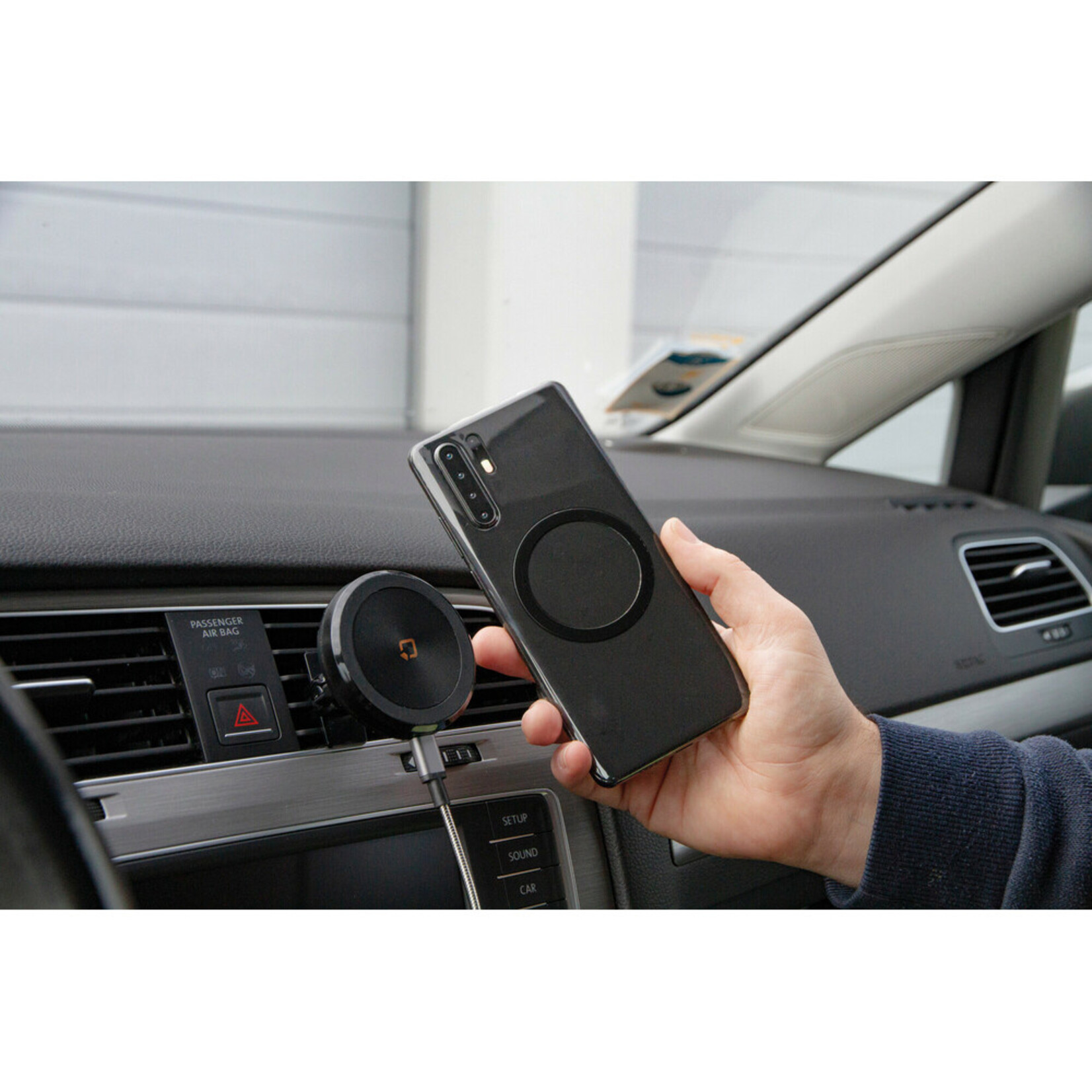 Optiline Mag Wireless Airvent, Magnetic phone holder for air vent with wireless charge