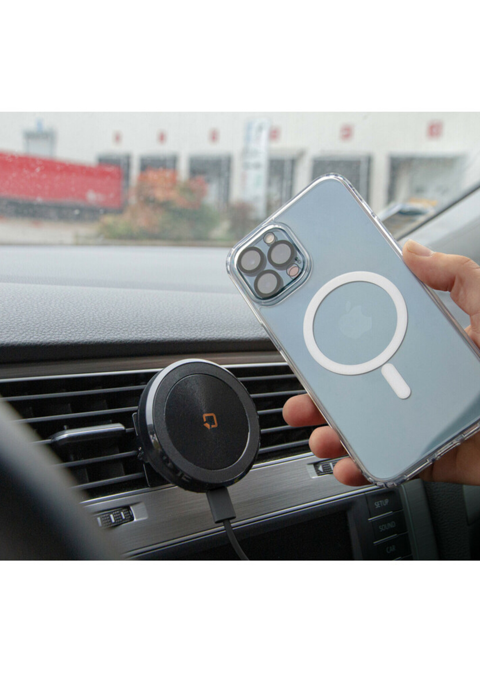 Optiline Mag Wireless Airvent, Magnetic phone holder for air vent with wireless charge
