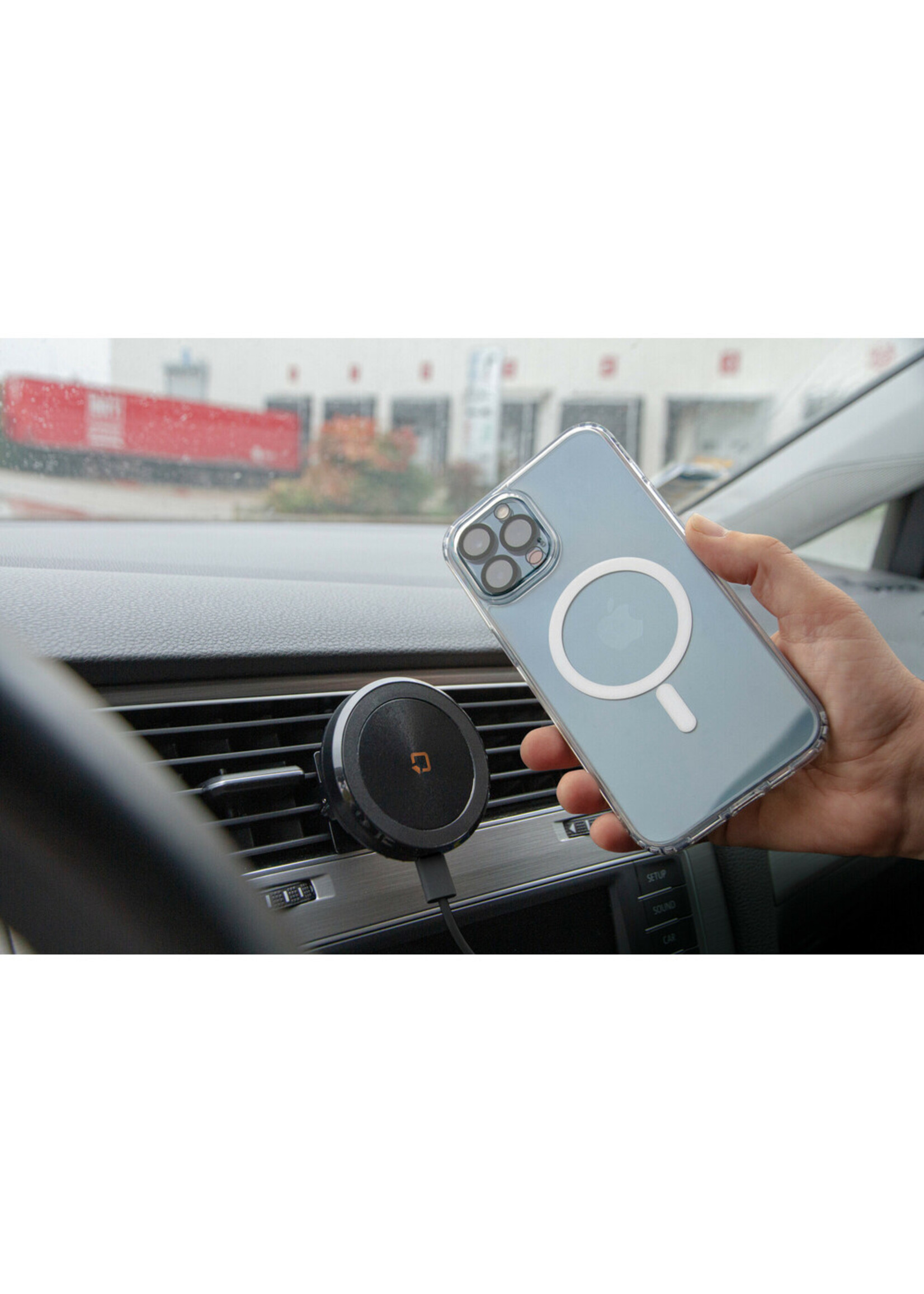 Optiline Mag Wireless Airvent, Magnetic phone holder for air vent with wireless charge