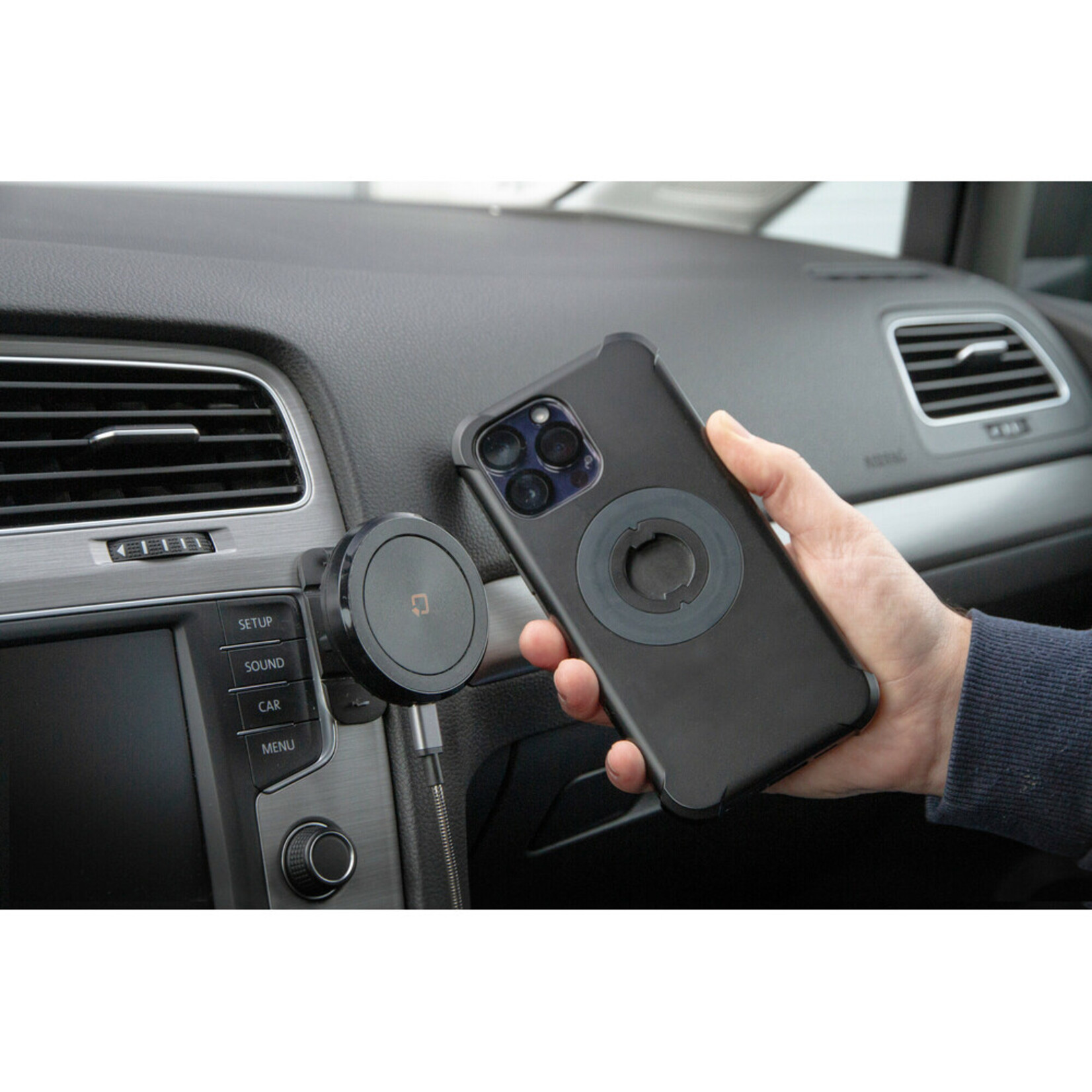 Optiline Mag Wireless Stick, Magnetic phone holder with wireless charge and adhesive mount