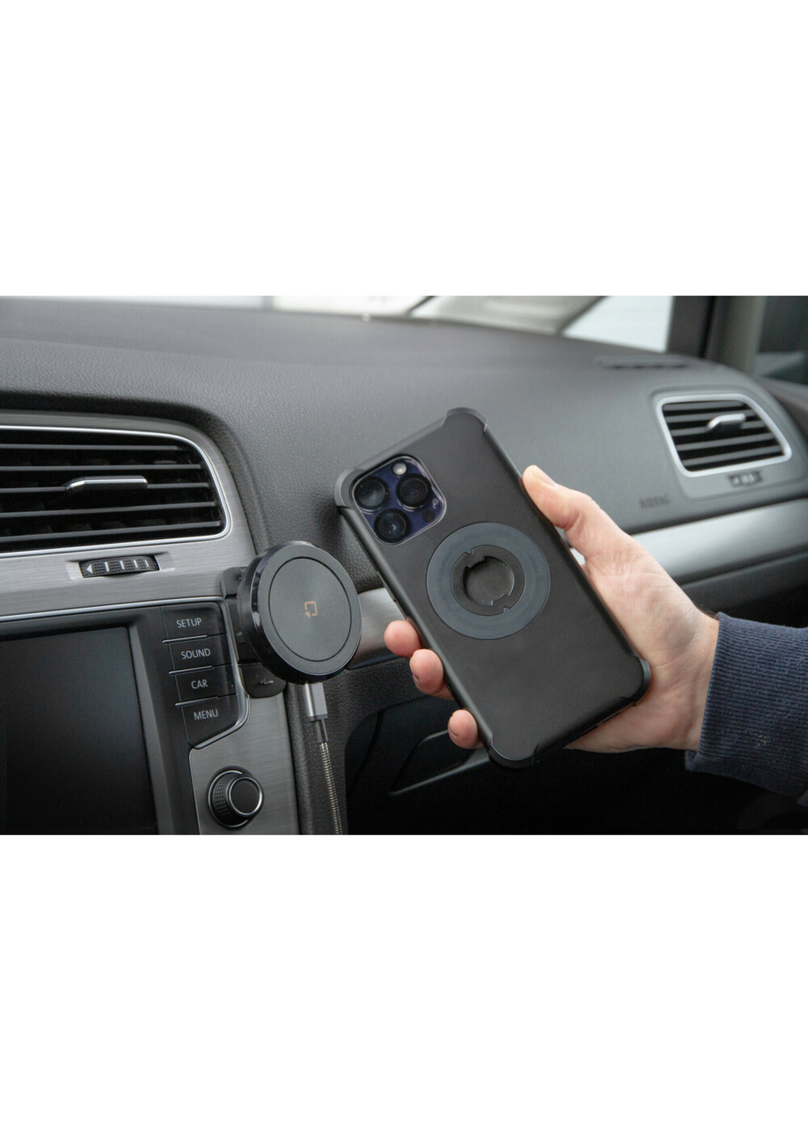 Optiline Mag Wireless Stick, magnetische telefoonhouder met draadloos opladen en zelfklevende houder